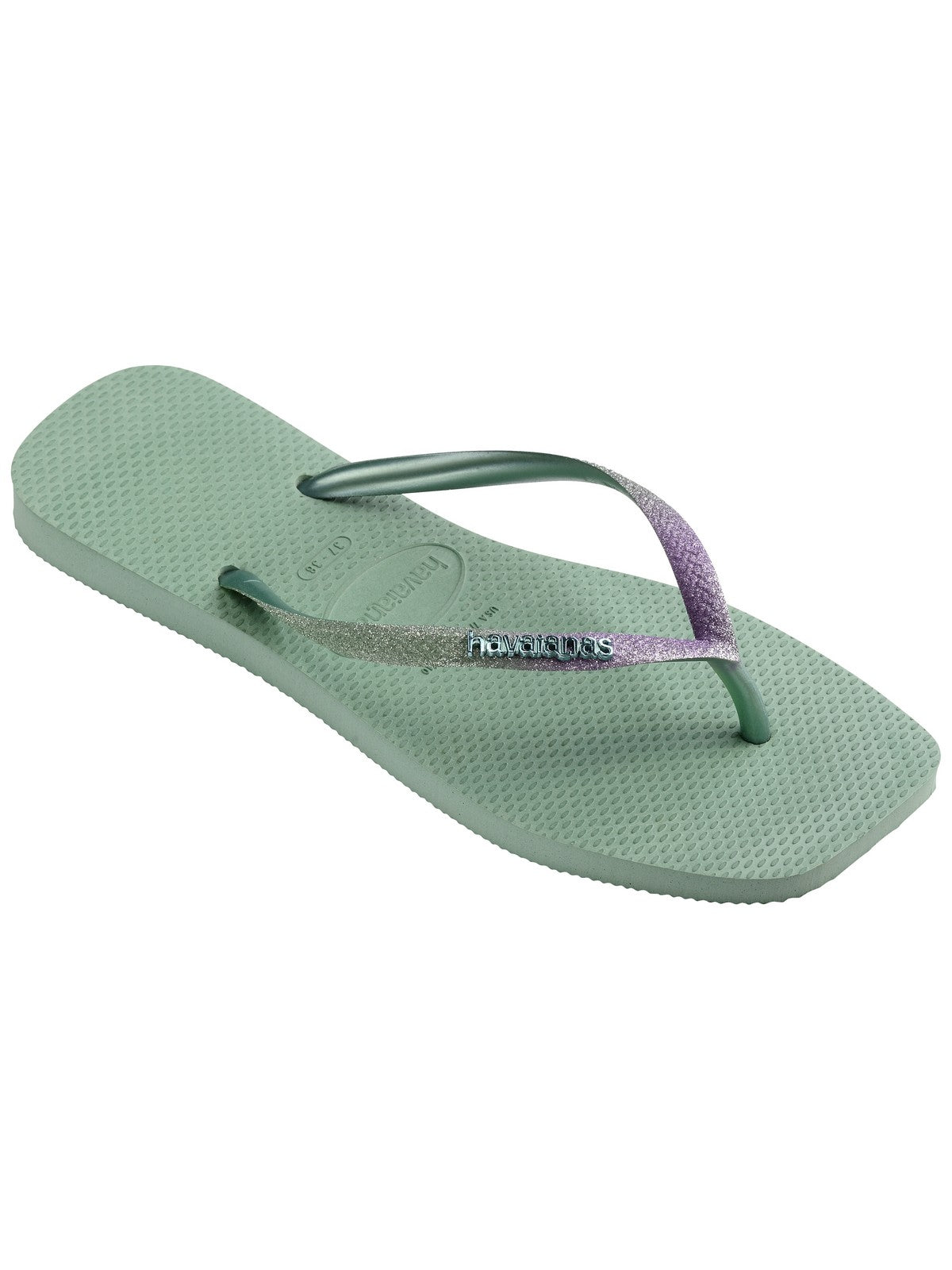 HAVAIANAS Ciabatta Donna Hav. Square glitter 4148102.1809 Verde gioboutiqueweb
