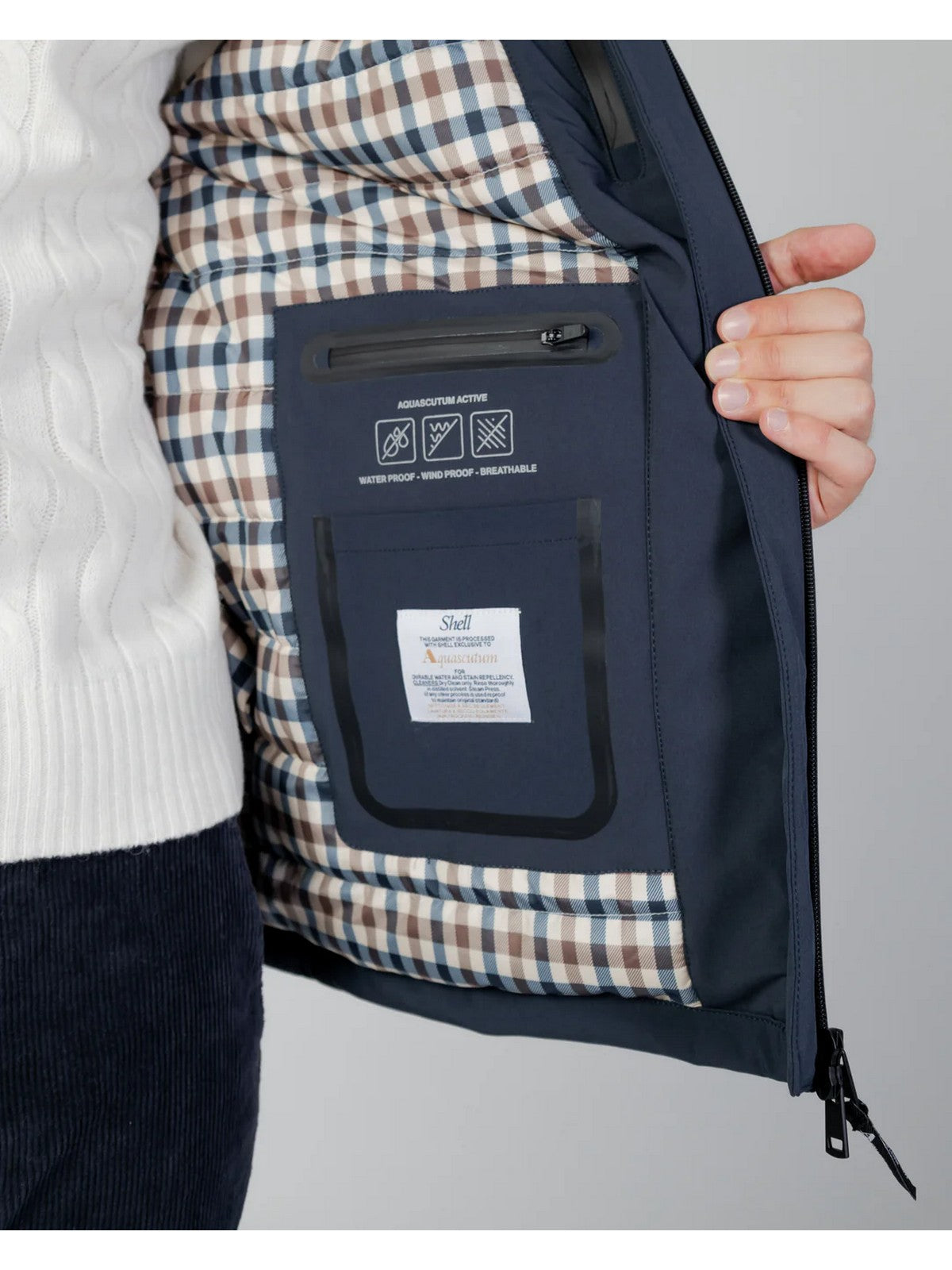 AQUASCUTUM Giubbino Uomo JK006 Blu gioboutiqueweb