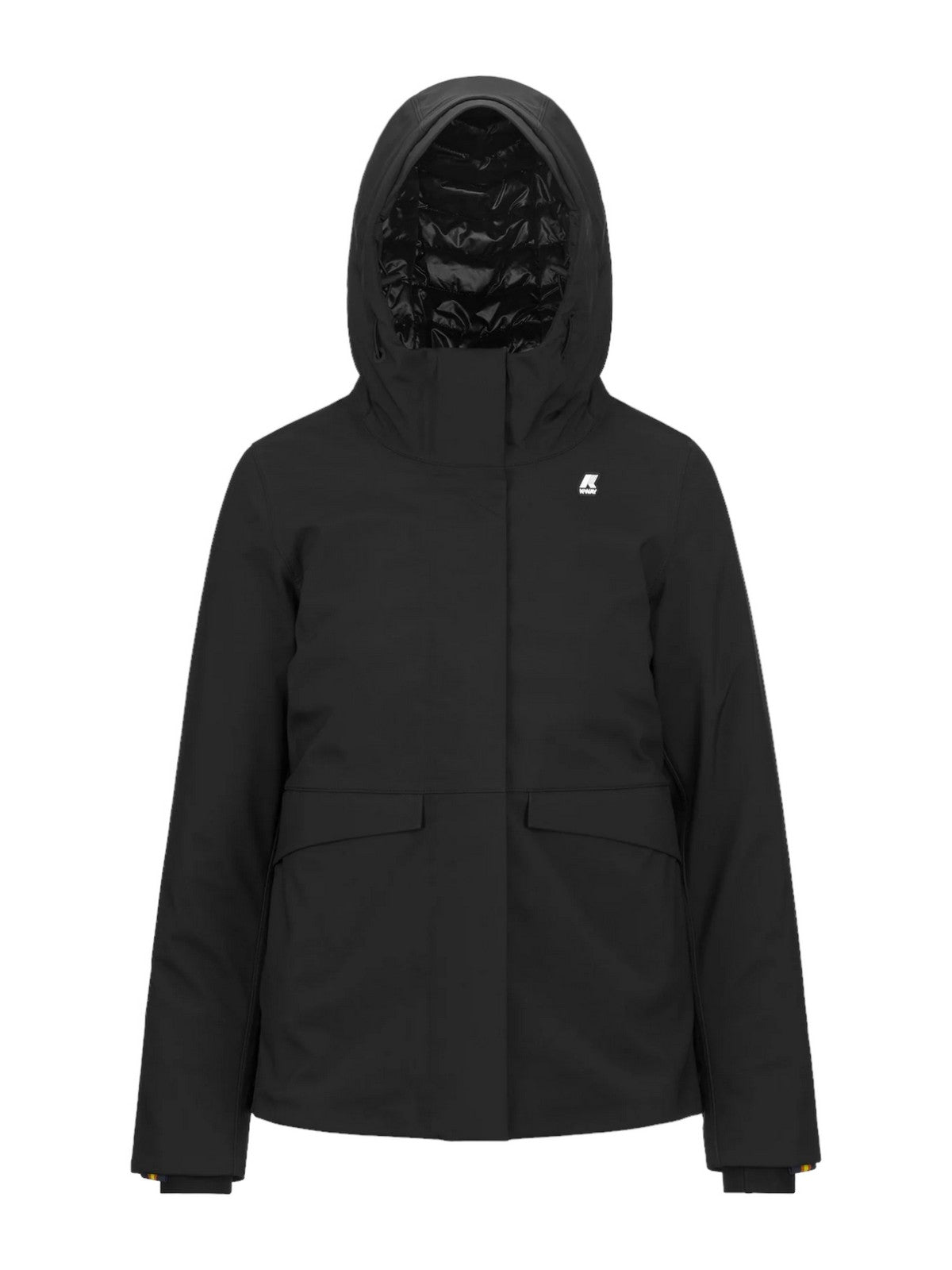 K-WAY Giubbino Donna Dorel bonded padded K71271W AMY Nero gioboutiqueweb