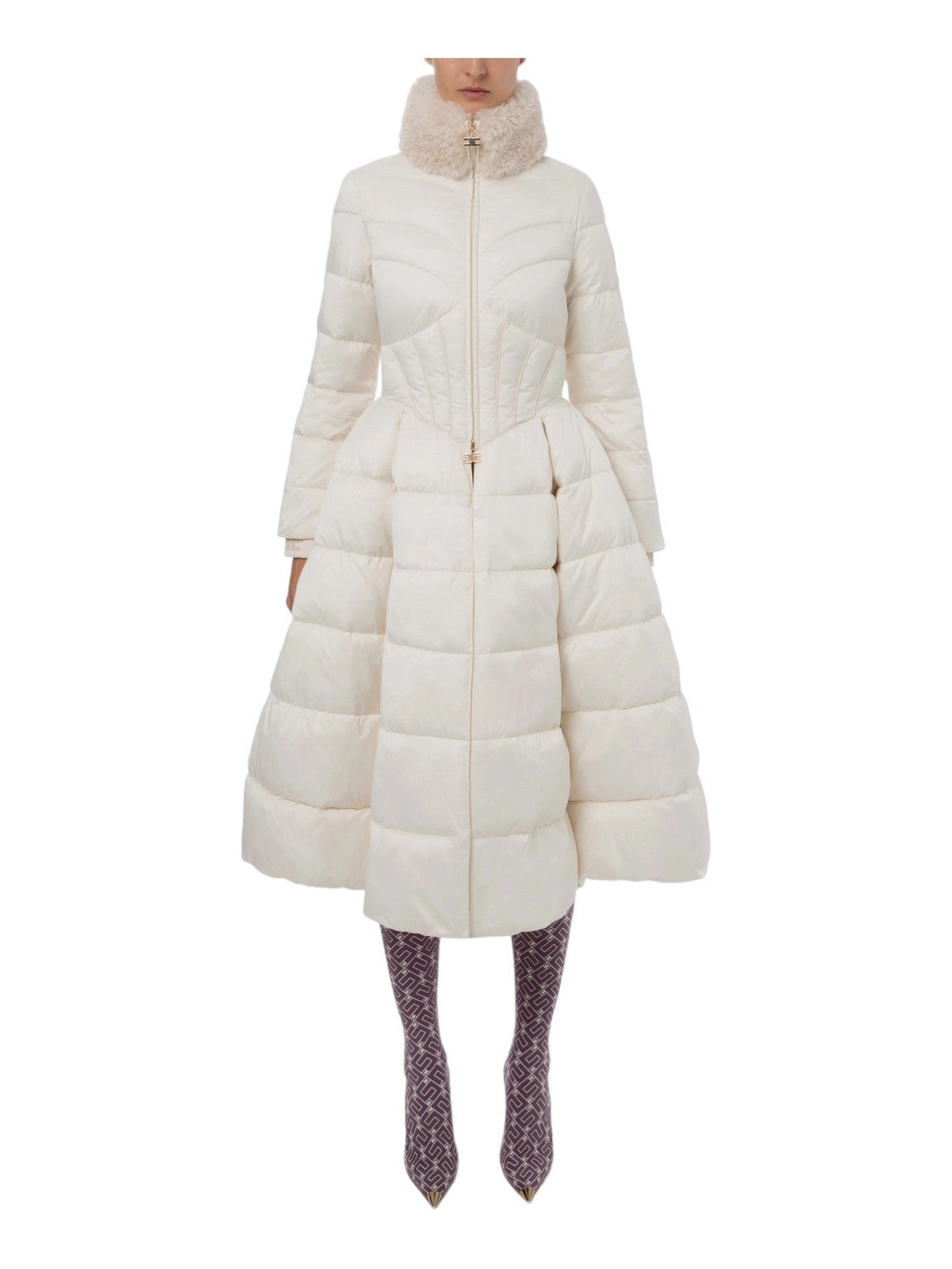 ELISABETTA FRANCHI Piumino Donna PI58Z36E2 BJ2 Bianco