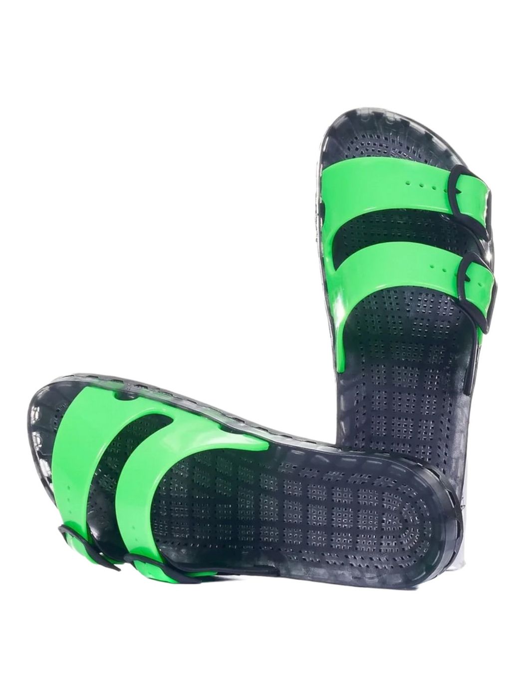 Sensi Ciabatta Unisex adult Jolla Black Fluo 4151/BF 301 green