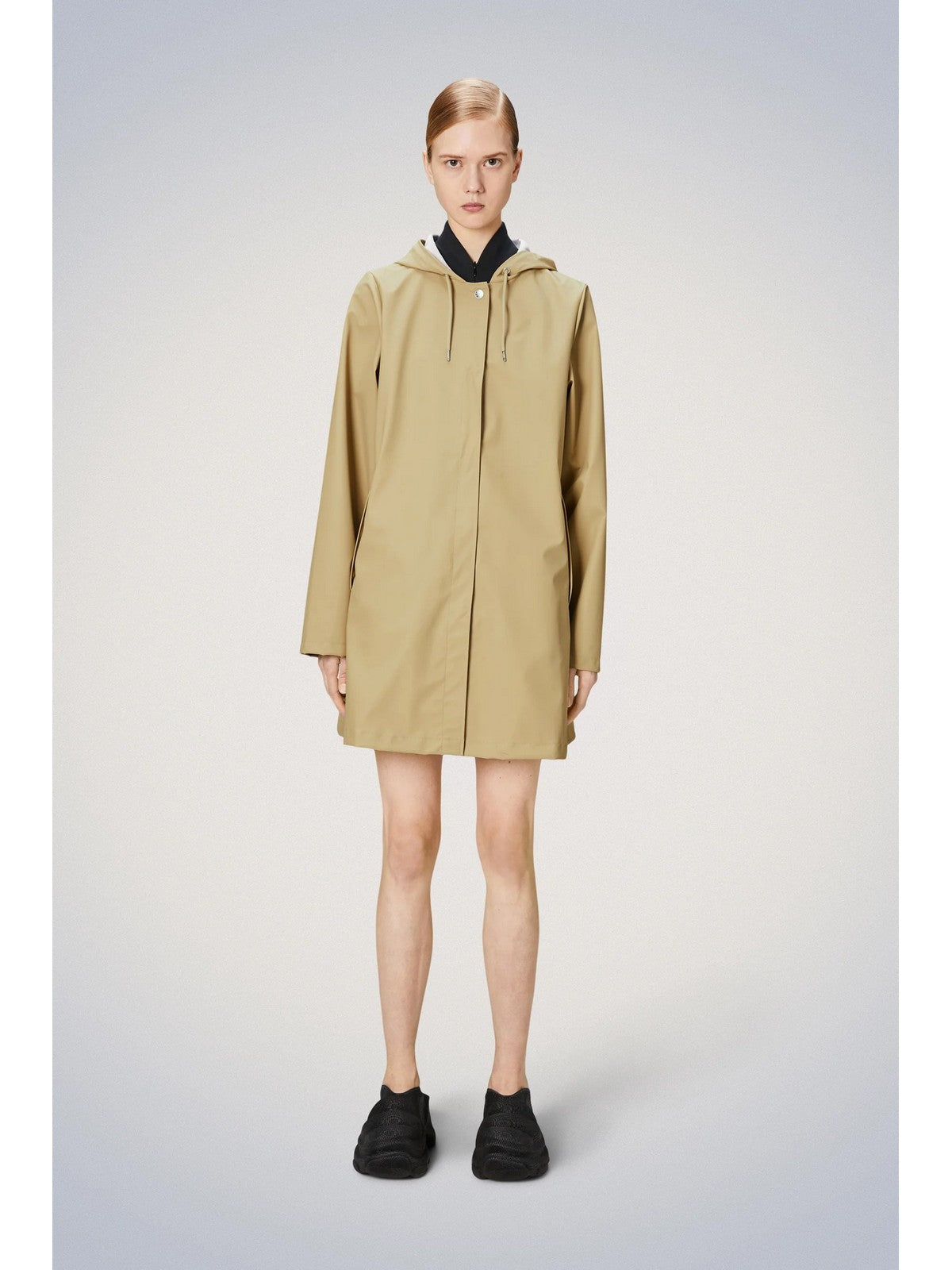 RAINS Giubbino Donna A-line W Jacket W3 18050 24 Sand Beige gioboutiqueweb