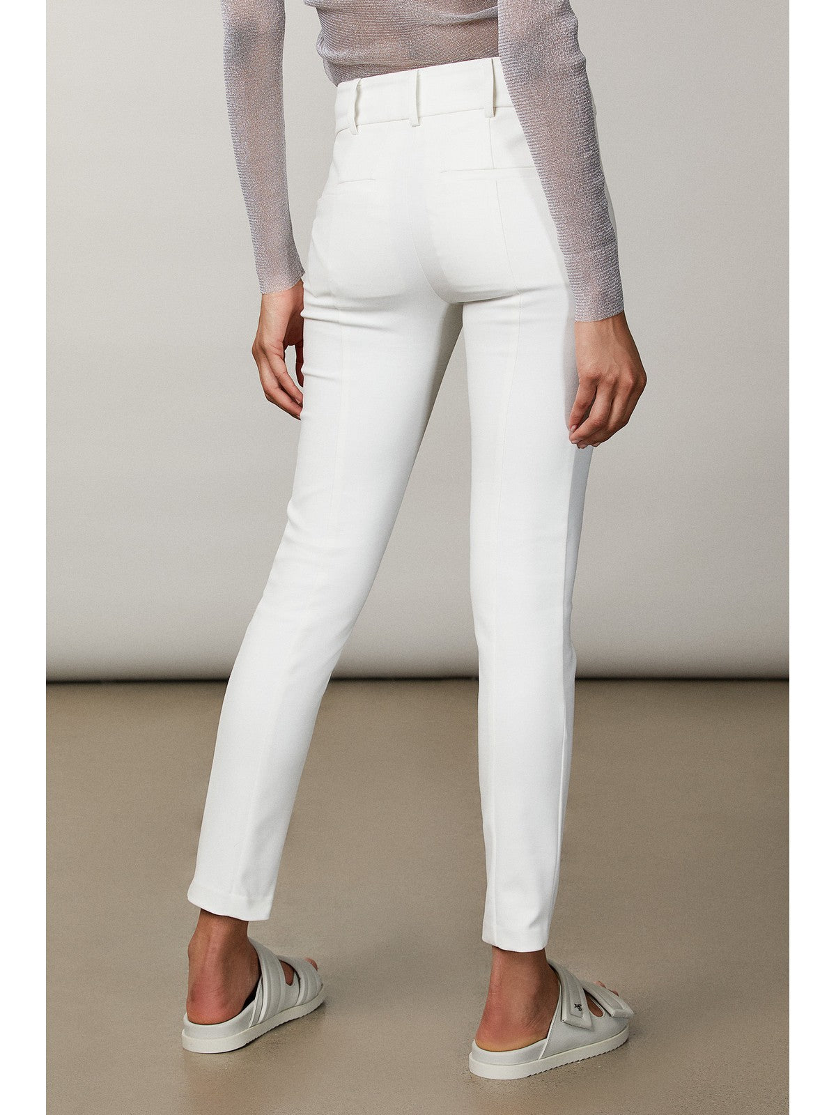 PATRIZIA PEPE Pantalone Donna CPA368 AQ39 W146 Bianco gioboutiqueweb