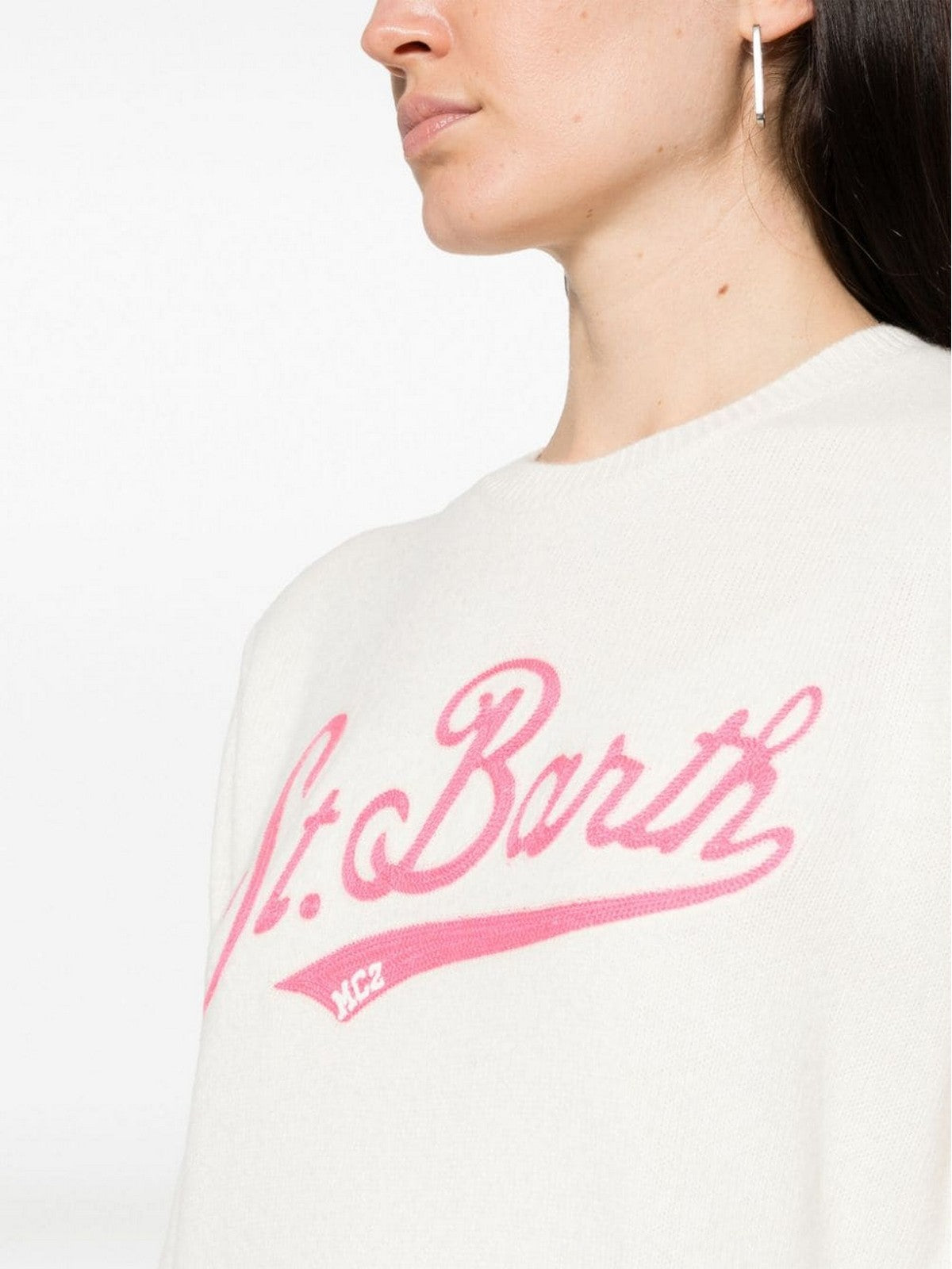 MC2 SAINT BARTH Maglione Donna NEW QUEEN 10898E Bianco