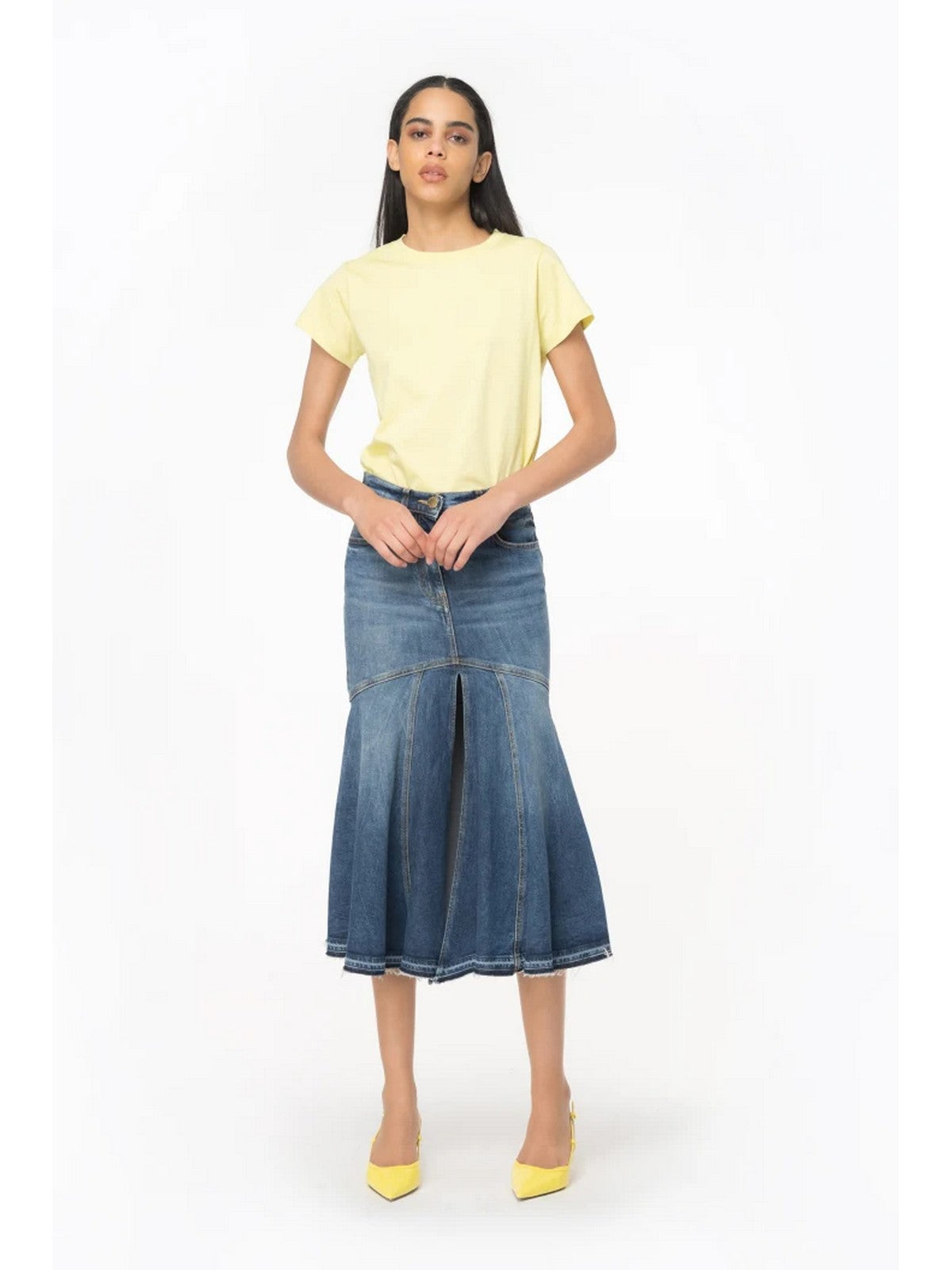 Pinko T-Shirt und Basis Frauenstange 100373-A1N8 H23 Gelb