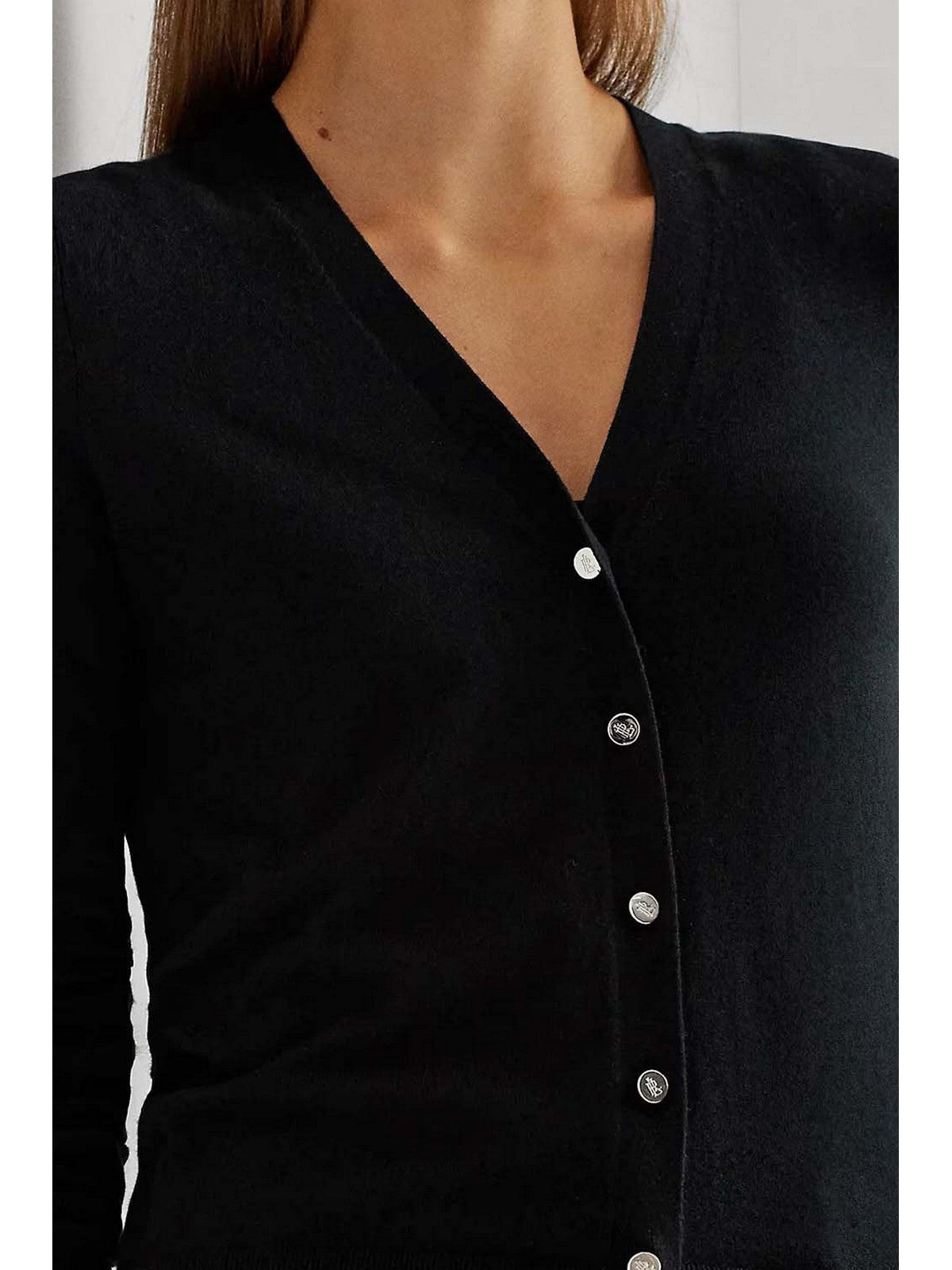 LAUREN RALPH LAUREN Cardigan Donna 200808207 001 Nero gioboutiqueweb