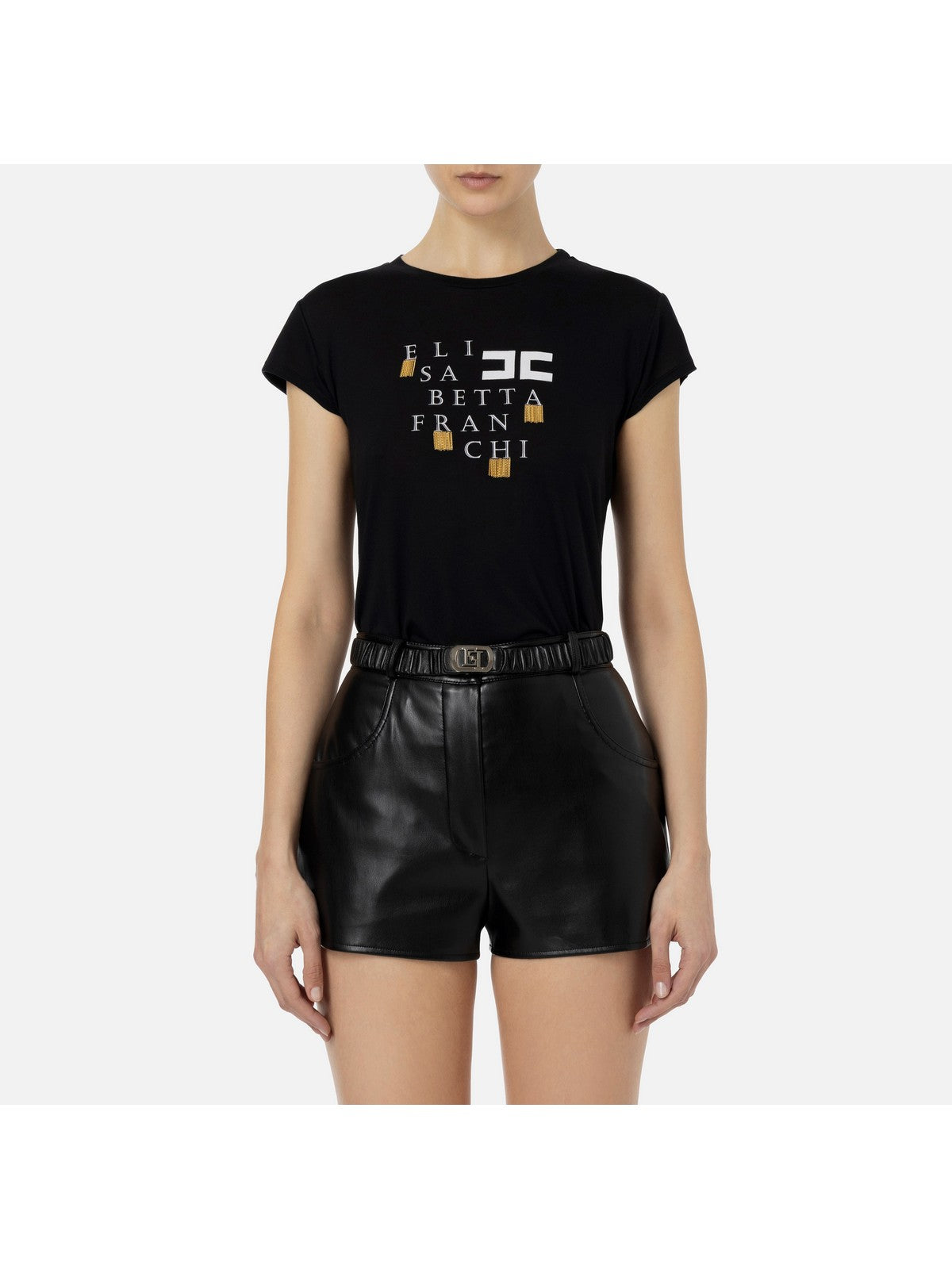 ELISABETTA FRANCHI T-Shirt e Polo Donna MA00841E2 110 Nero