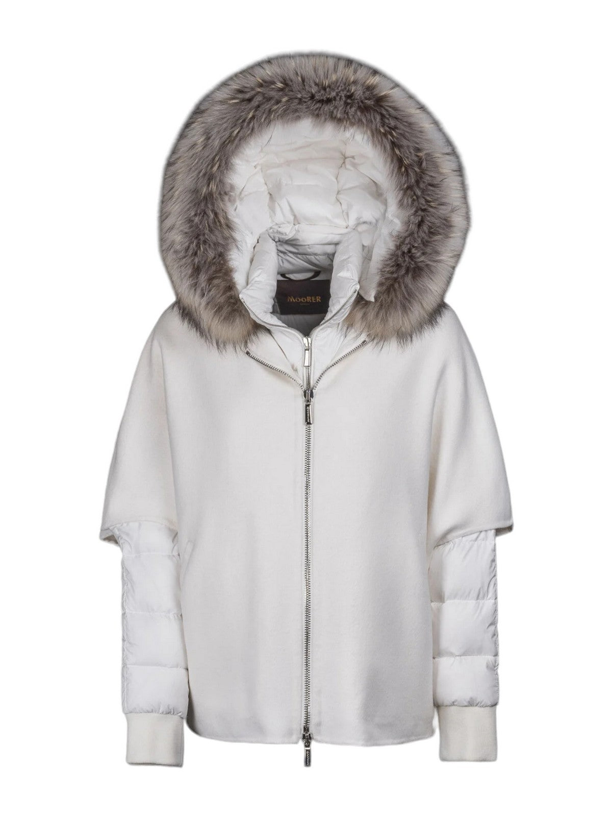 MOORER Piumino Donna Pegaso-lap MODGI300009 U0100 Bianco gioboutiqueweb