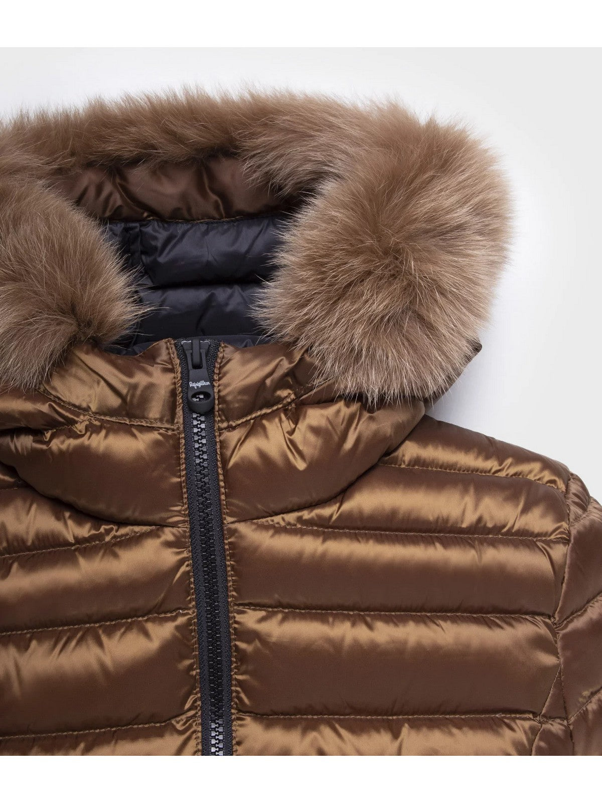 Refrigiwear Duvet Woman Long Mead Fur Veste W98101 RA0035 H05560 Marrone