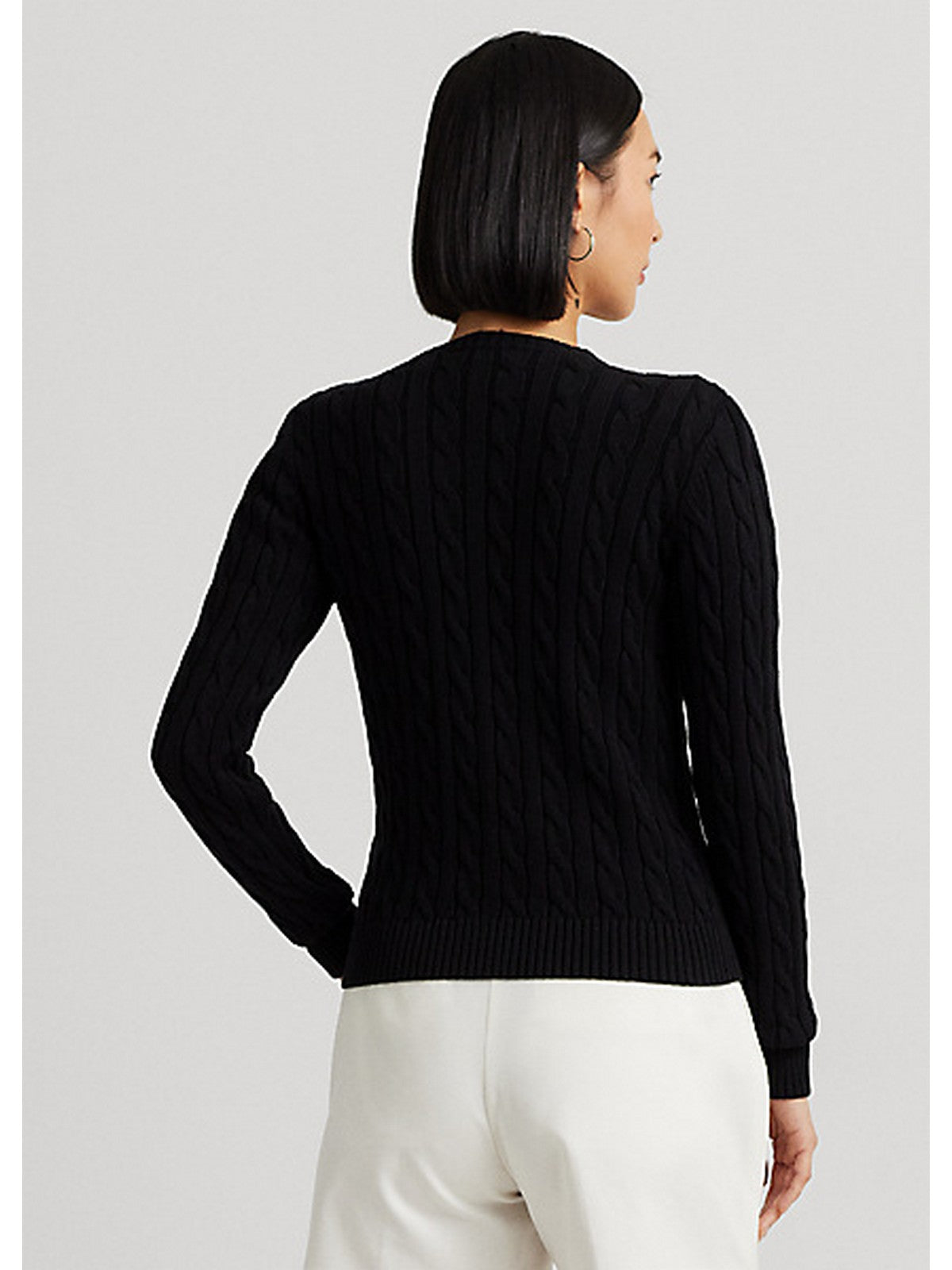 LAUREN RALPH LAUREN Cardigan Donna 200932225 003 Nero gioboutiqueweb