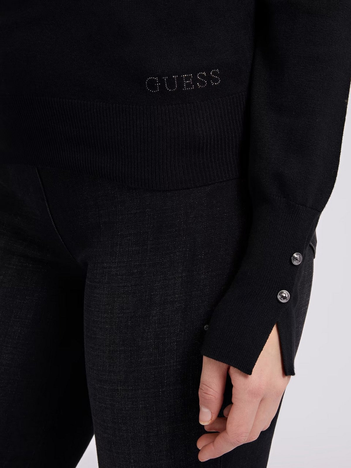 GUESS Maglione Donna W2YR31 Z2V62 JBLK Nero gioboutiqueweb