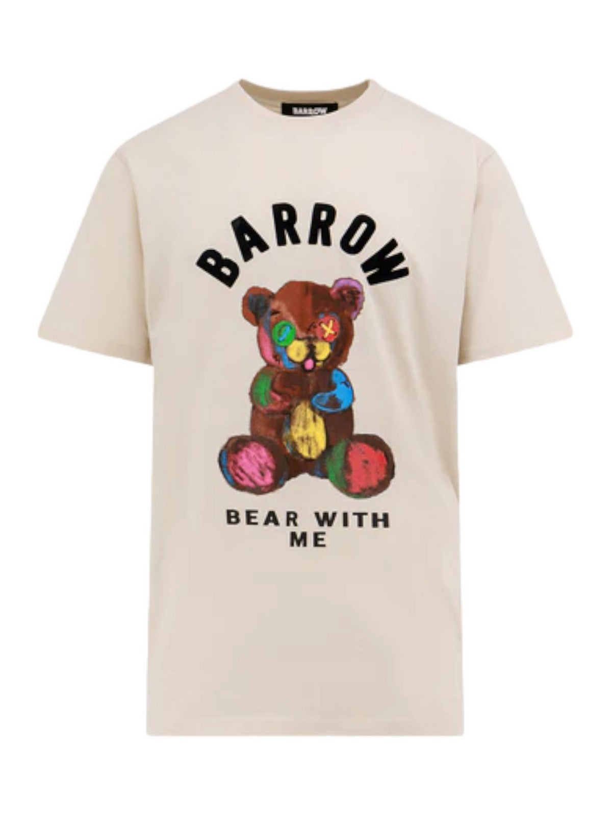 Camiseta Barrow y poste para hombres S4BWUATH040 BW009 BEIGE