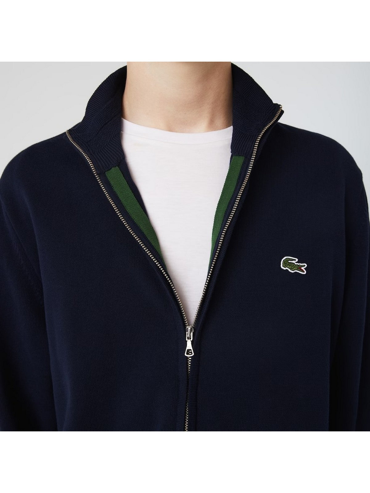 LACOSTE Cardigan Uomo AH1957 166 Blu gioboutiqueweb
