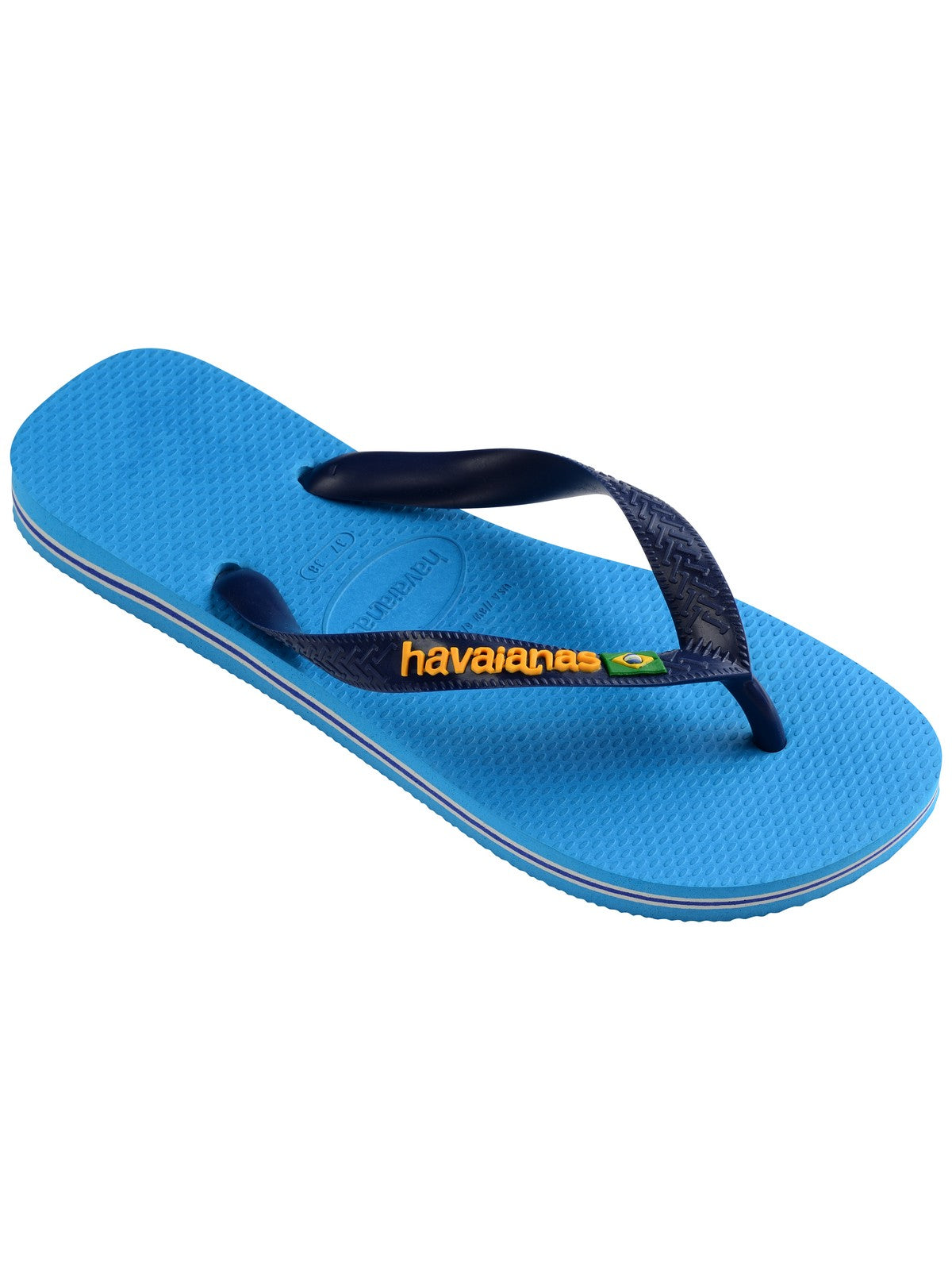 HAVAIANAS Infradito Unisex adulto Hav. Brasil logo 4110850.6946 Turchese gioboutiqueweb