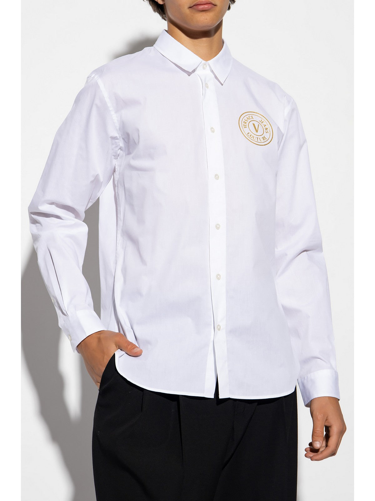 Versace Jeans Couture Herrenhemd 75GALYS2 CN002 003 Weiß
