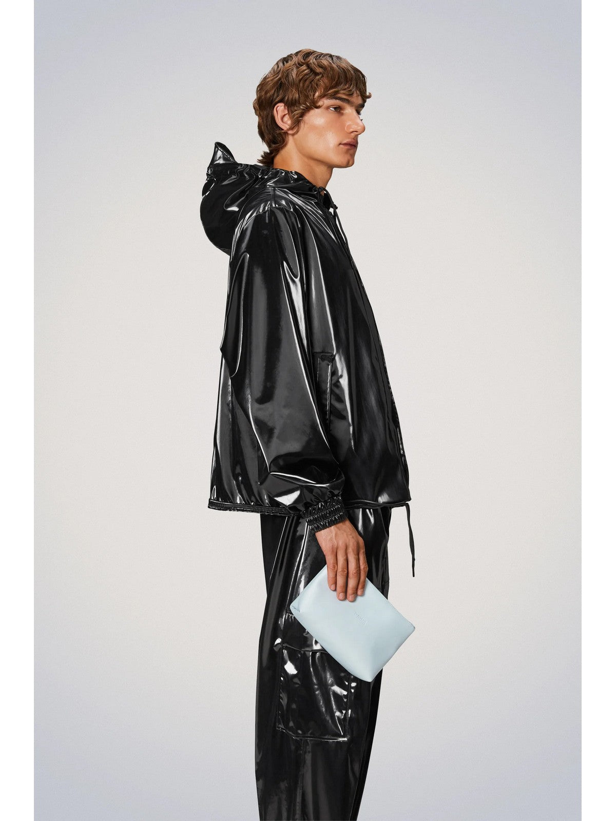 Sac d'embrayage de pluies Unisexe Sac cosmétique adulte W3 15600 22 Bleu vent