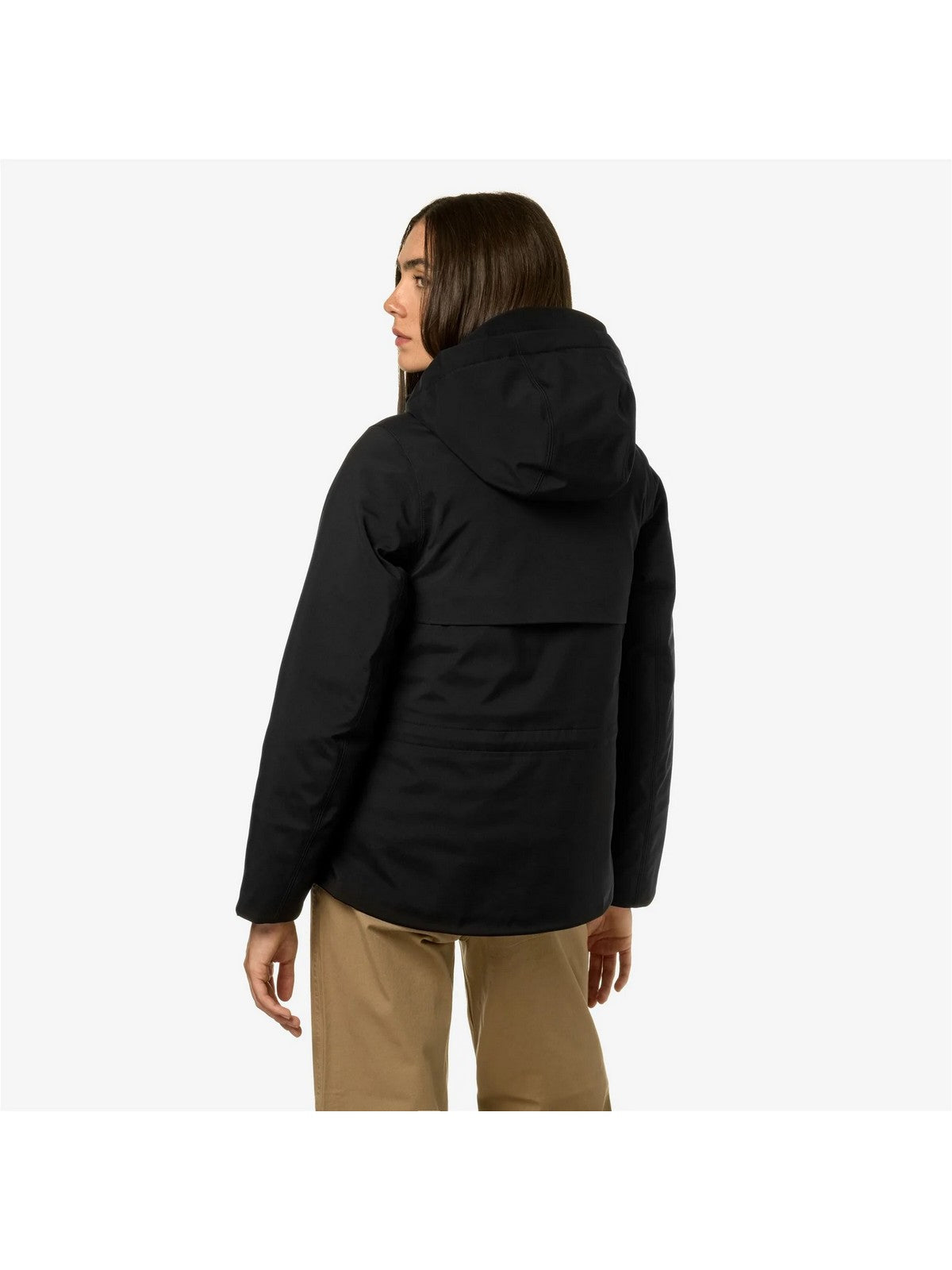 K-WAY Giubbino Donna Dorel bonded padded K71271W AMY Nero gioboutiqueweb