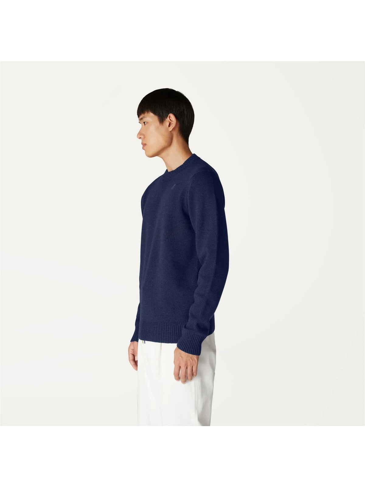 K-WAY Maglione Uomo Sebastien lambswool K2112PW K89 Blu gioboutiqueweb