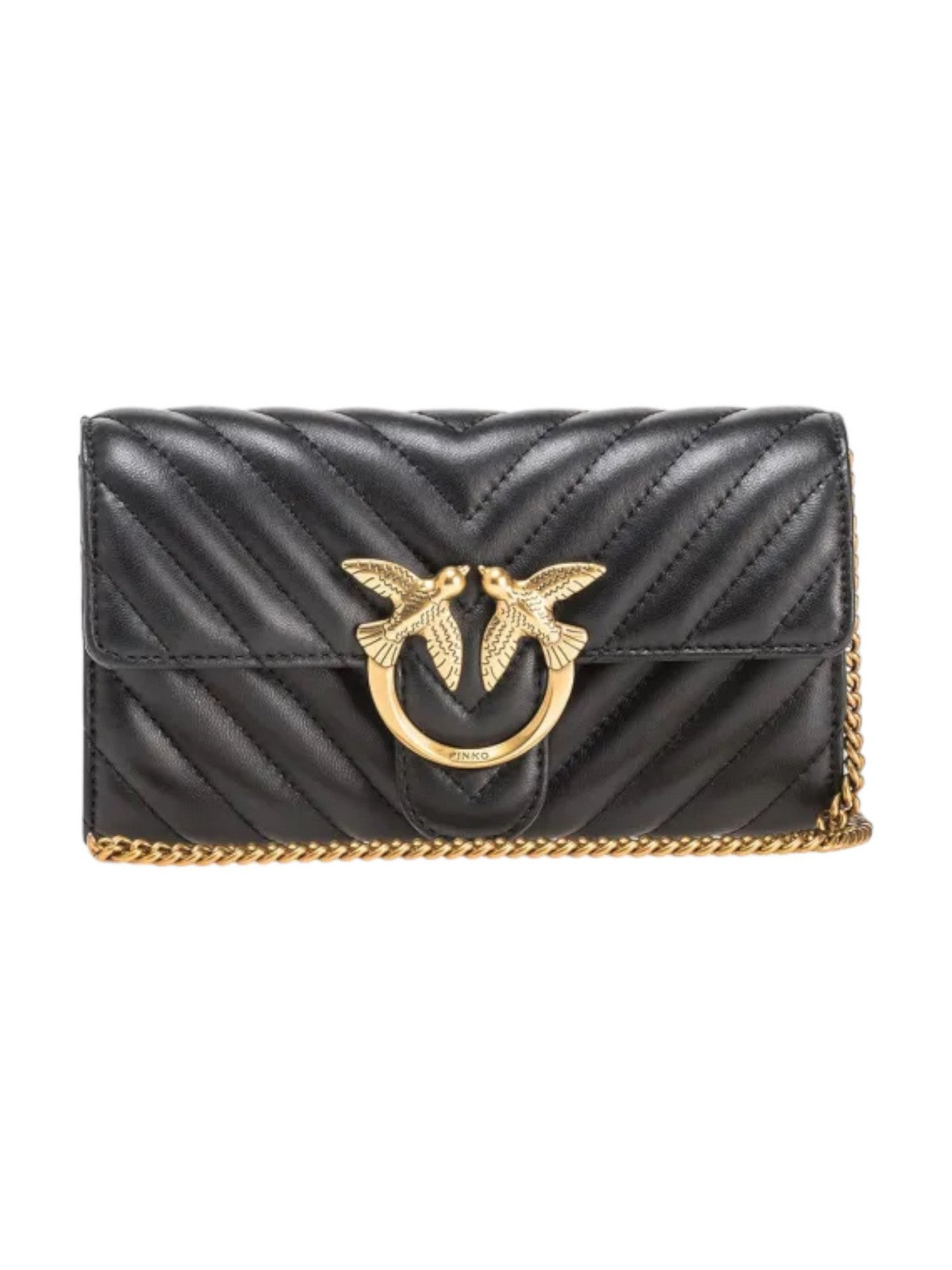 PINKO Portafoglio Donna Love one wallet 100062-A0GK Z99Q Nero gioboutiqueweb