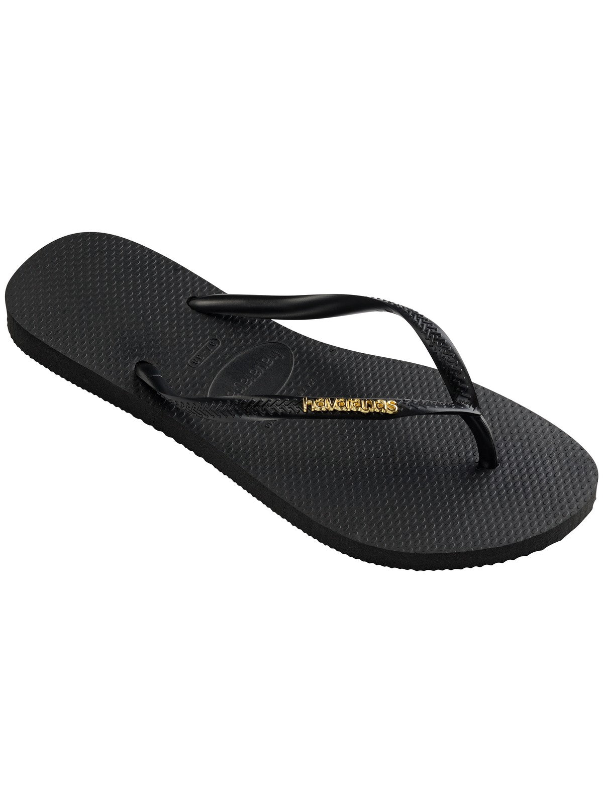 HAVAIANAS Infradito Donna Hav. Slim Logo Metallic 4119875.1924 Nero gioboutiqueweb