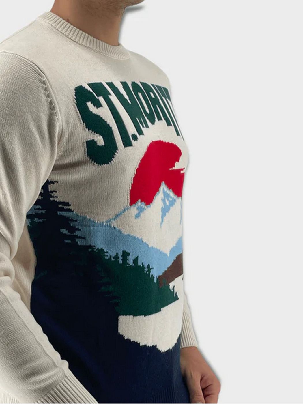 MC2 SAINT BARTH Maglione Uomo HERON 00020C Bianco gioboutiqueweb