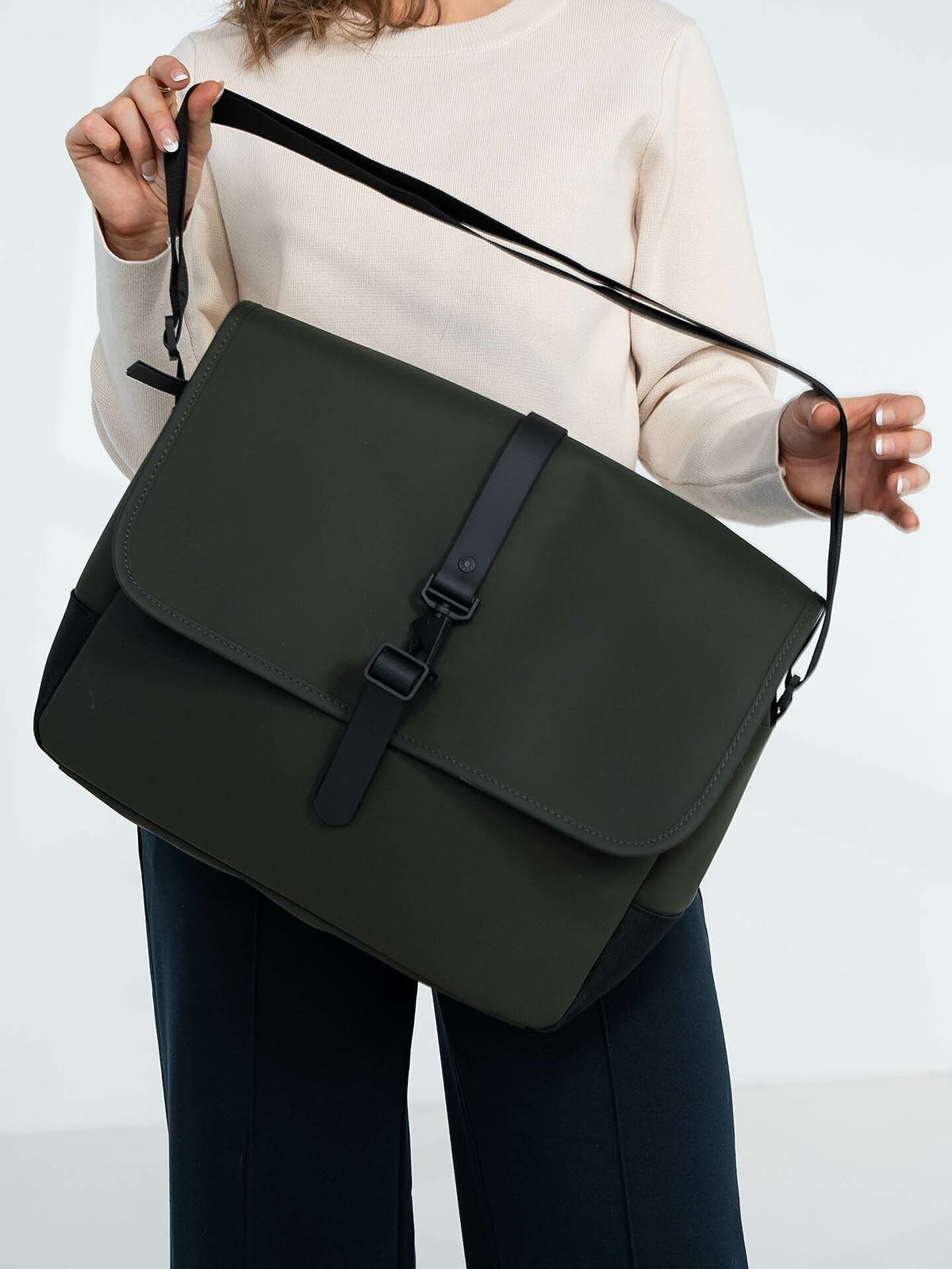 RAINS Borsa Unisex adulto mess� 14580 03 Green Verde gioboutiqueweb