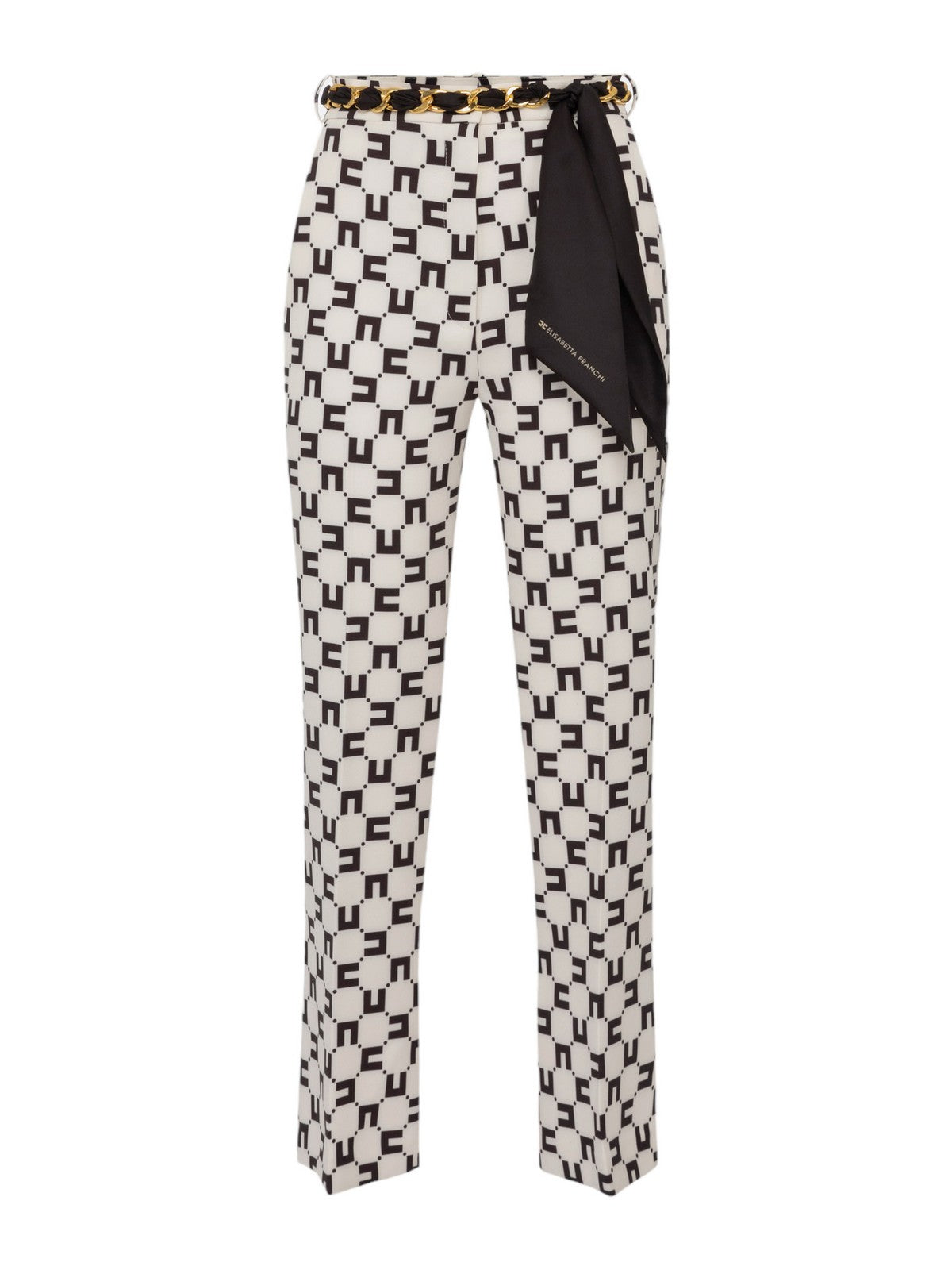 ELISABETTA FRANCHI Women's Pas1641e2 E84 ivory trousers