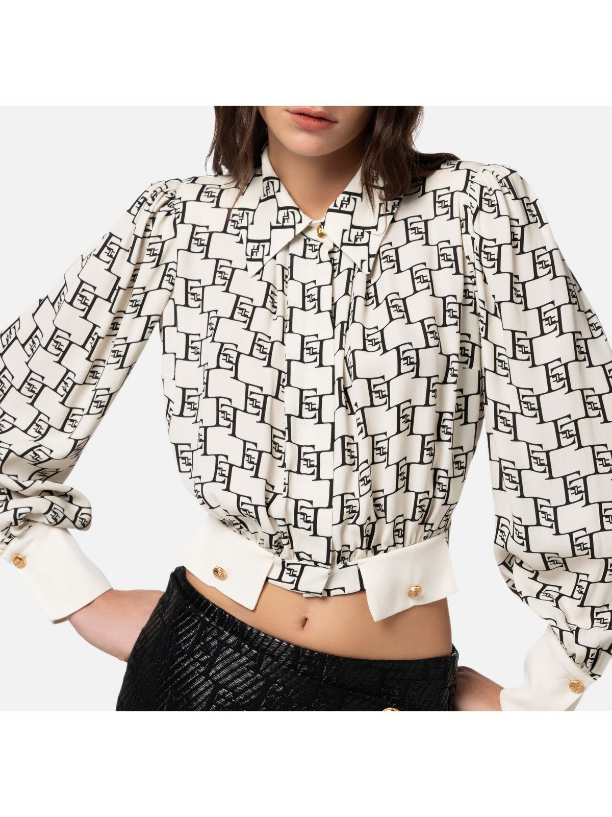 ELISABETTA FRANCHI Camicia Donna CAS2541E2 E84 Avorio gioboutiqueweb