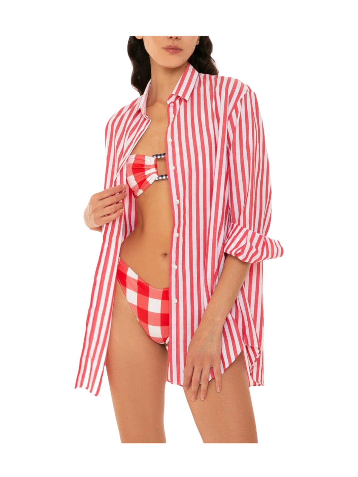 MC2 SAINT BARTH Camicia Donna BRIGITTE SBG4021 Rosso gioboutiqueweb