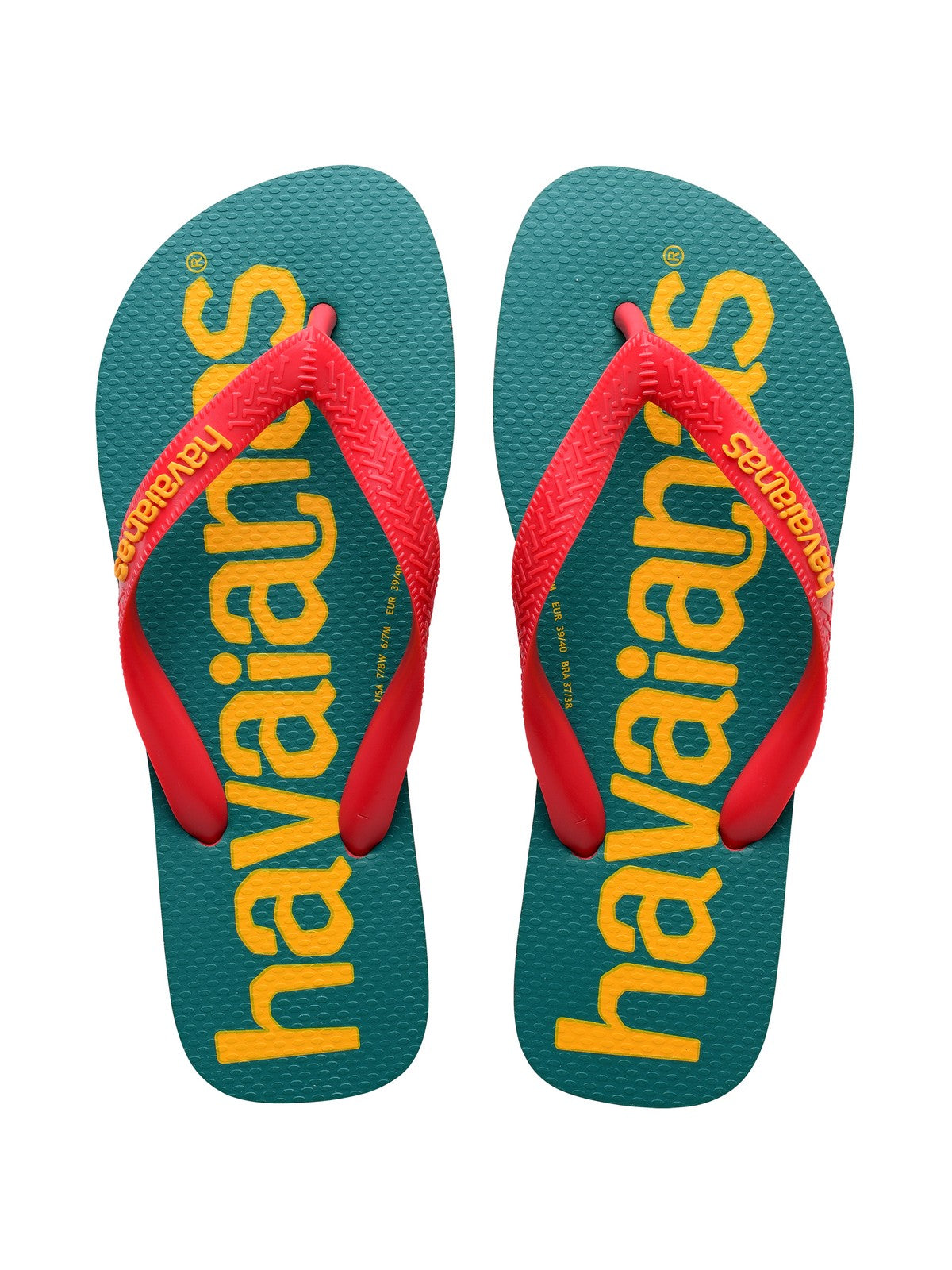 HAVAIANAS Infradito Unisex adulto Hav. Top logomania 2 4145741.7797 Rosso gioboutiqueweb