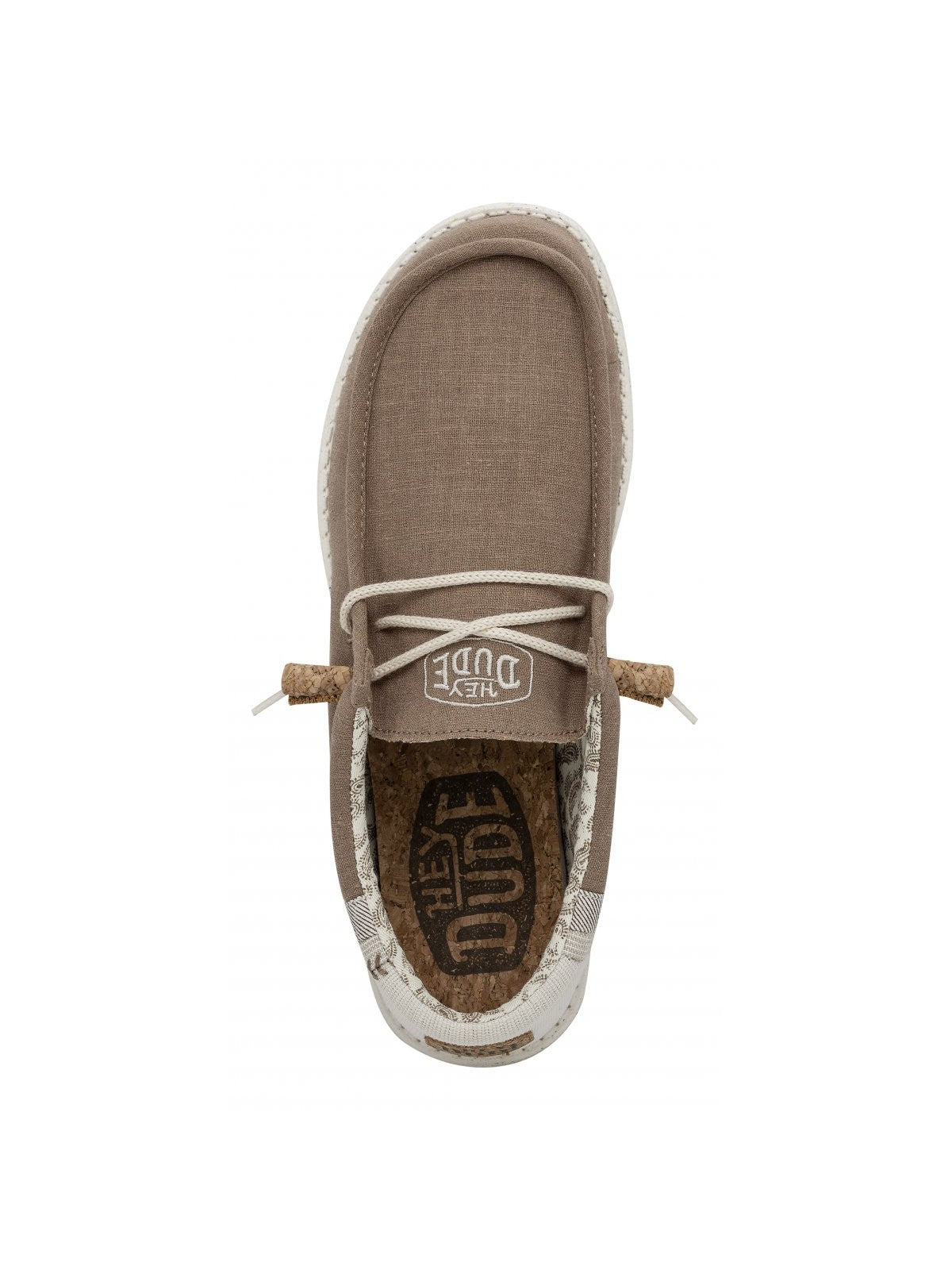 DUDE Mocassino Uomo Wally linen natural HD.40015 0Y8 Marrone