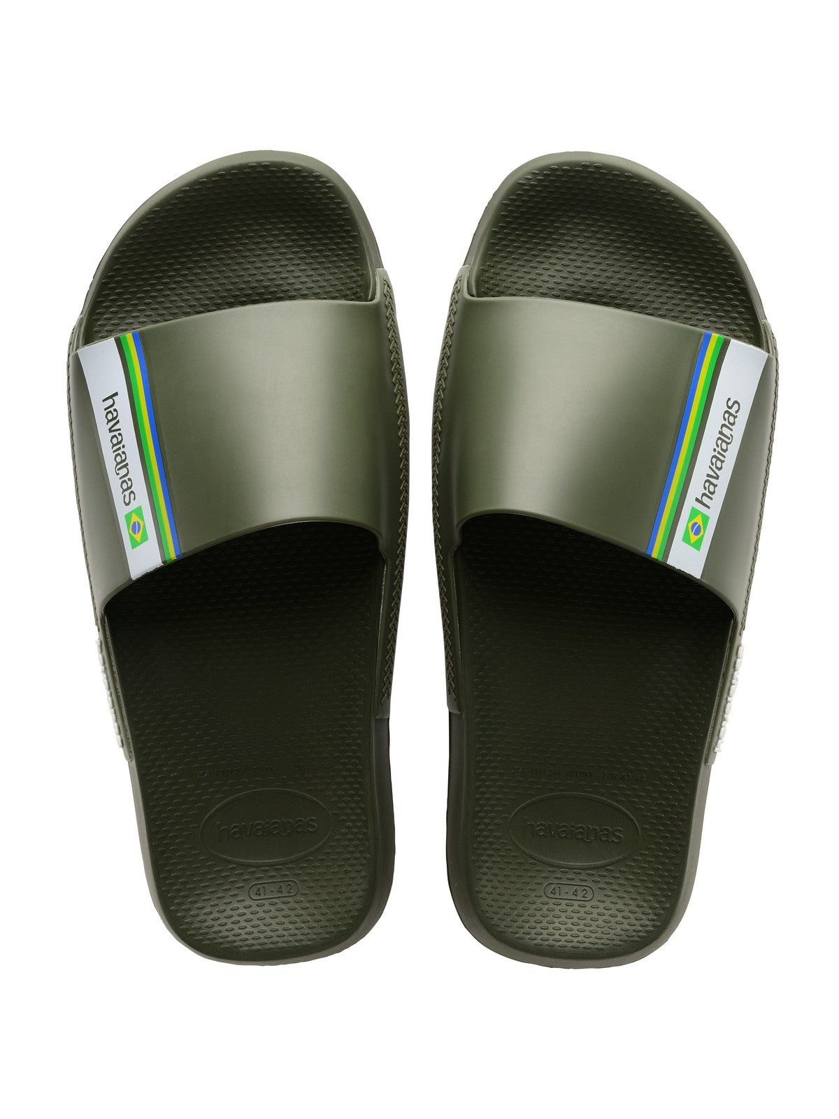 HAVAIANAS Ciabatta Unisex adulto Hav. Slide Brasil 4147319.0869 Verde gioboutiqueweb