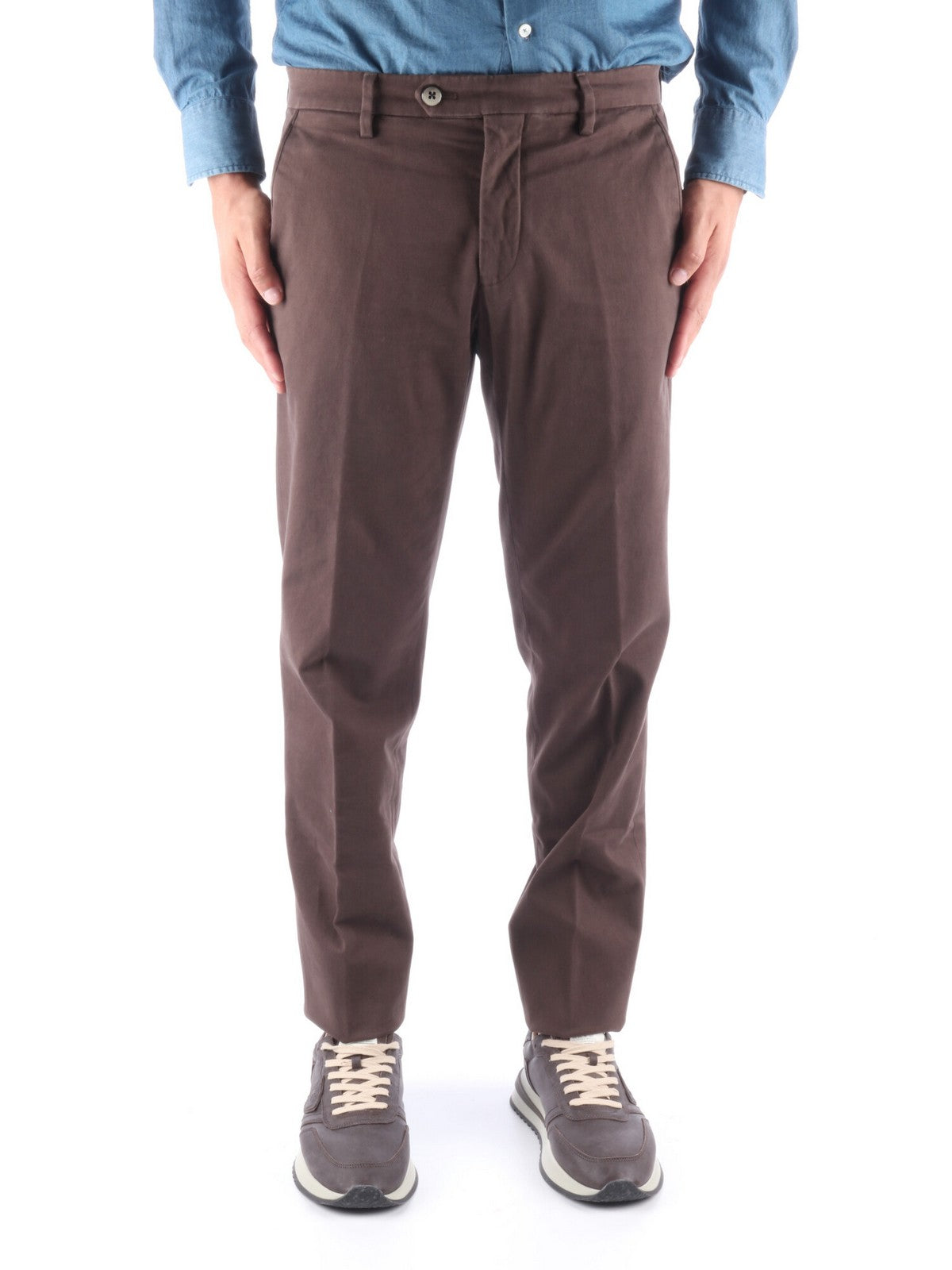 MICHAEL COAL Pantalone Uomo MCBRA3862F22L 010 Marrone gioboutiqueweb