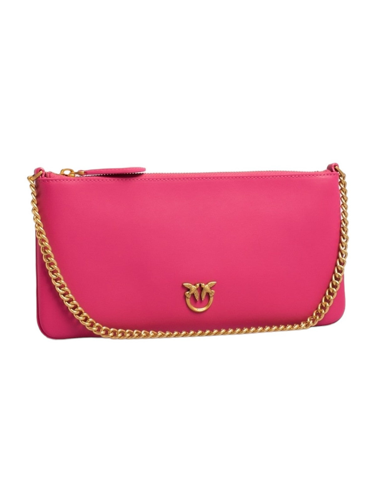 Marsupio Portamonete In Vera Pelle Donna Con Portachiavi – Rosa, Con Tasca Laterale, Misure 8,3x12,1x1,3 Cm