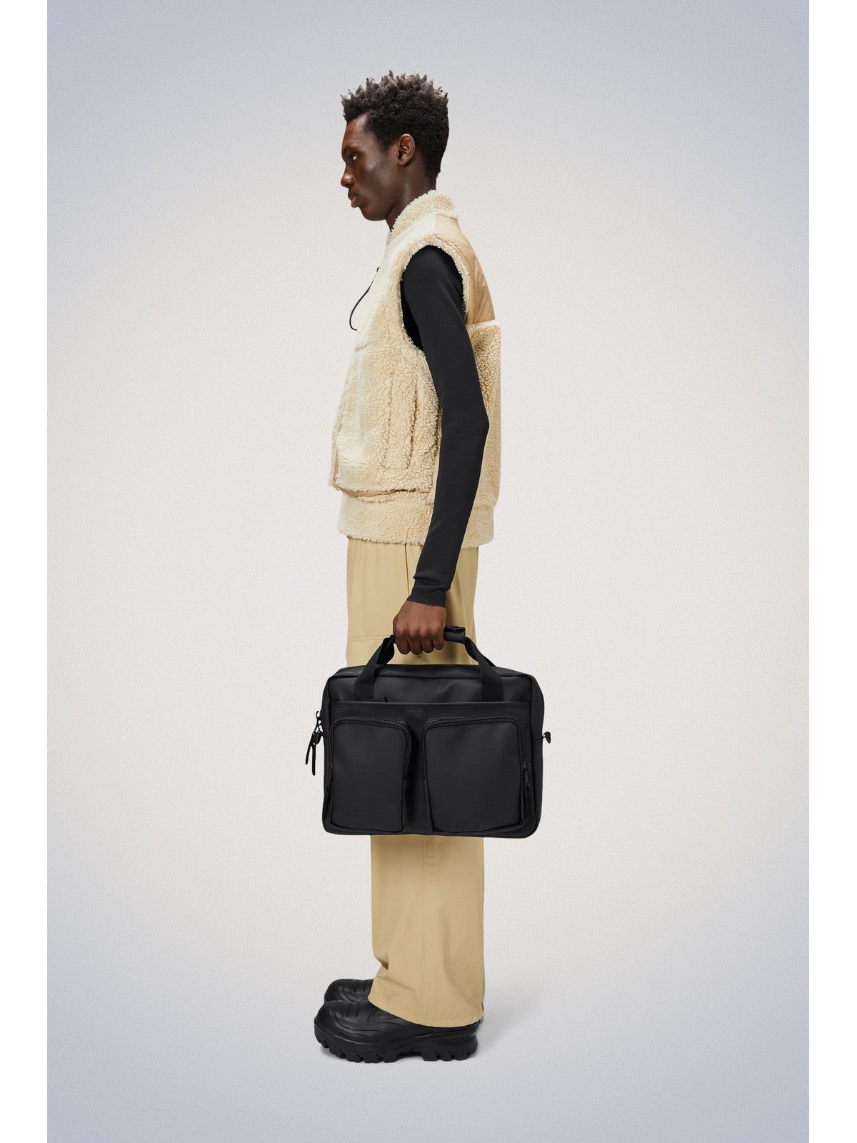 RAINS Borsa Unisex adulto Texel Tech Bag W3 14250 01 Black Nero gioboutiqueweb