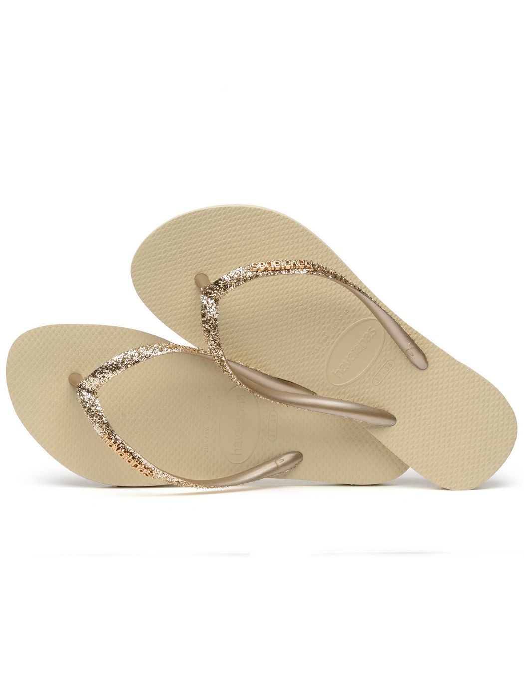 HAVAIANAS Infradito Donna Hav. Slim Glitter II 4146975.0154 Beige gioboutiqueweb