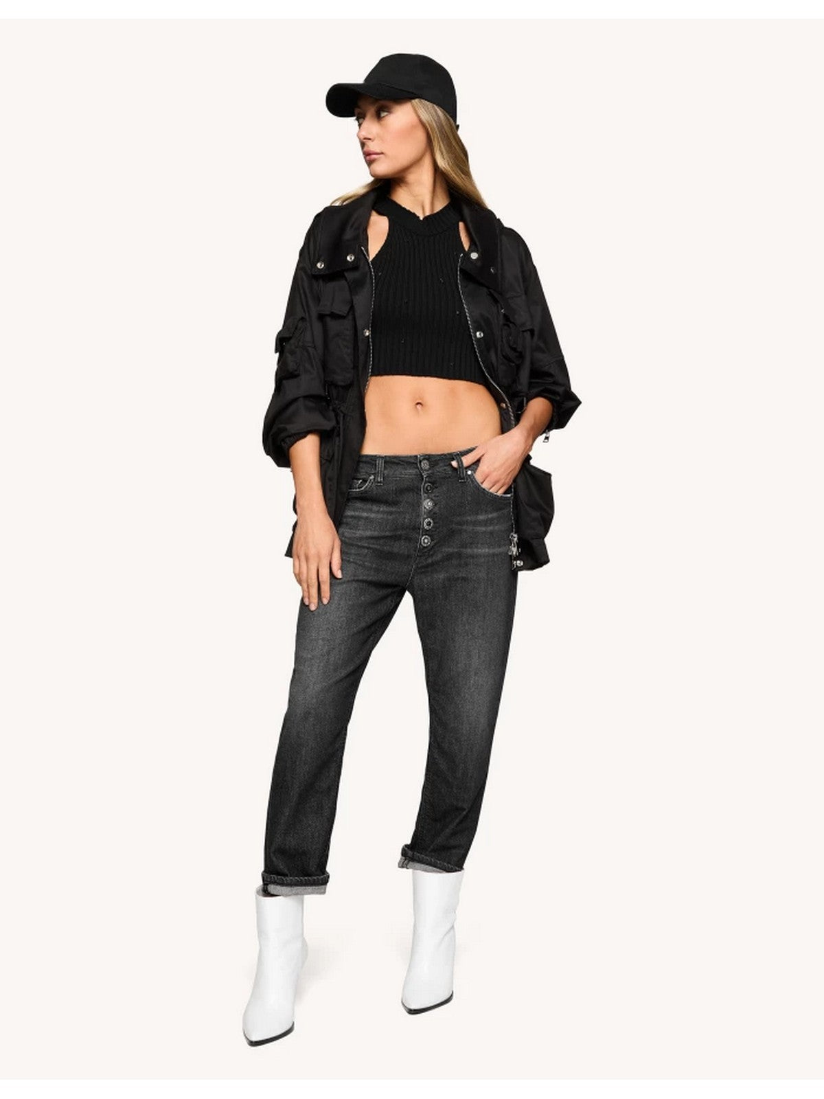 DONDUP Jeans Frau Koons Juwel DP268B DF0276D HA7 999 Schwarz
