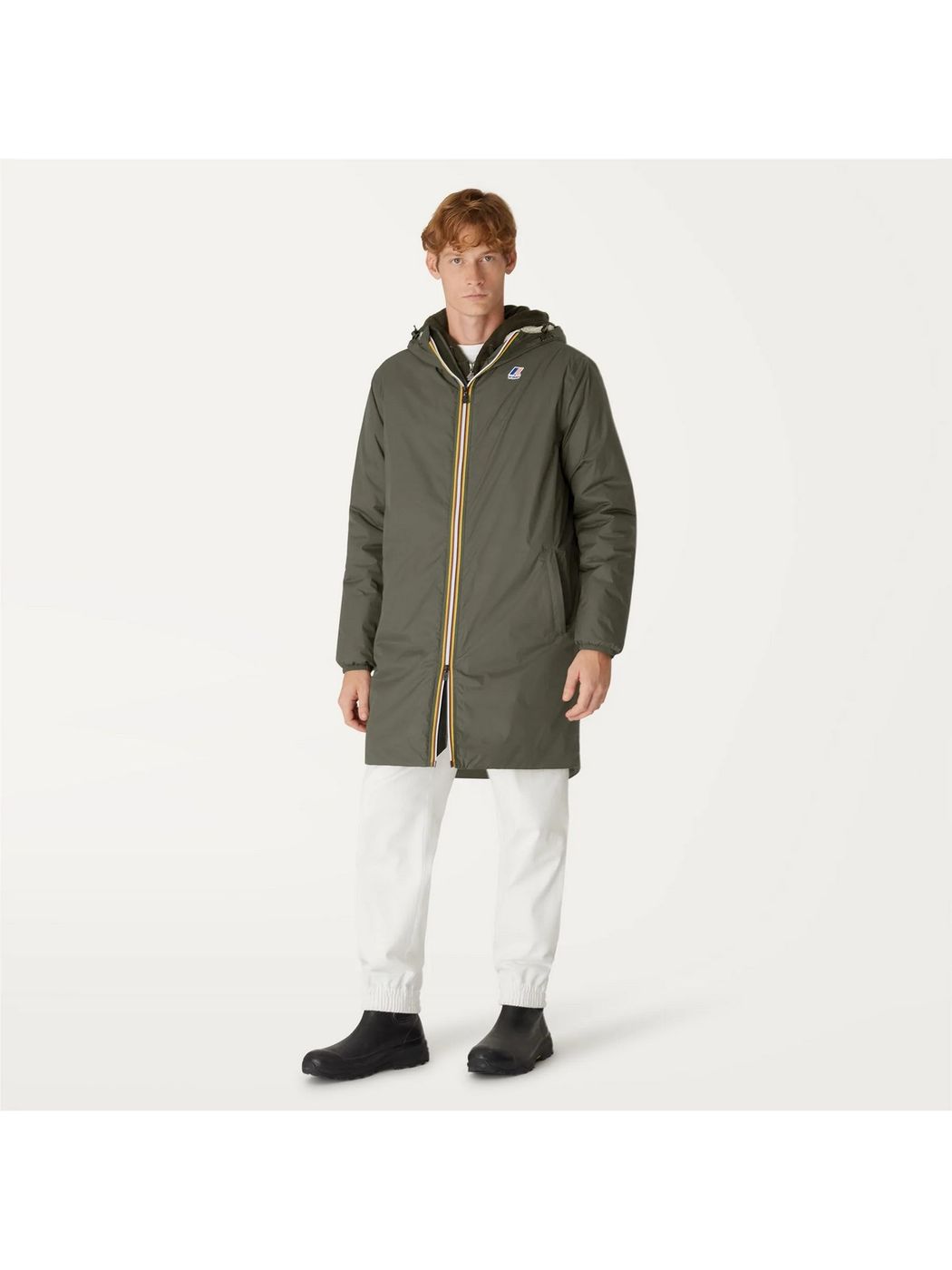 K-WAY Giubbino Uomo Le vrai 3.0 eiffel orsetto K3114KW WMR Verde gioboutiqueweb