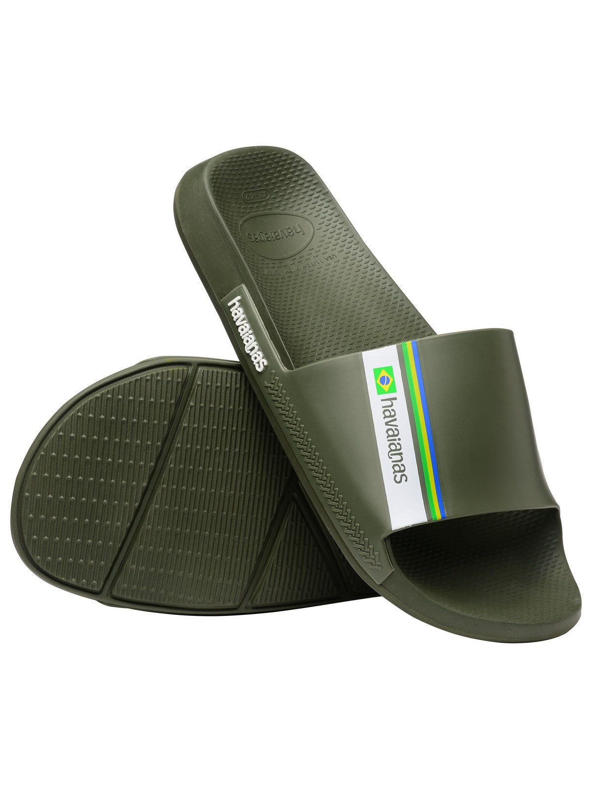 HAVAIANAS Ciabatta Unisex adulto Hav. Slide Brasil 4147319.0869 Verde gioboutiqueweb