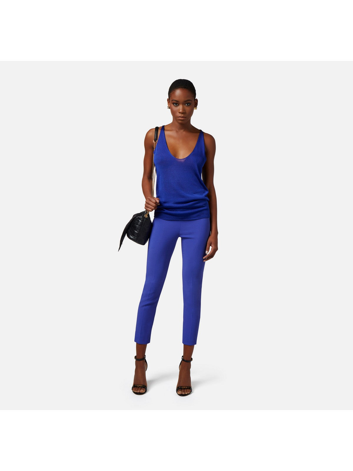 ELISABETTA FRANCHI Pantalone Donna PA02841E2 828 Blu gioboutiqueweb