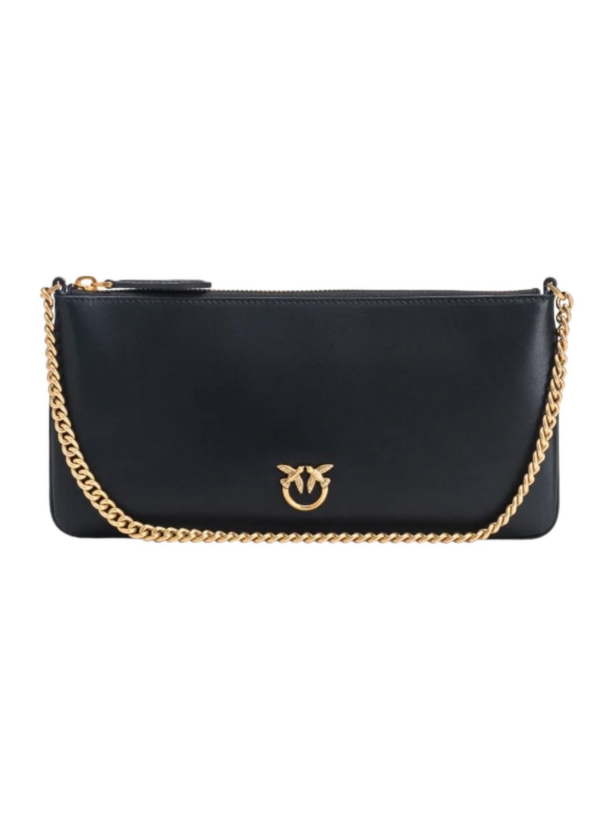 PINKO Pochette Donna Horizzontal flat 102747-A0F1 Z99Q NERO-ANTIQUE GOLD gioboutiqueweb