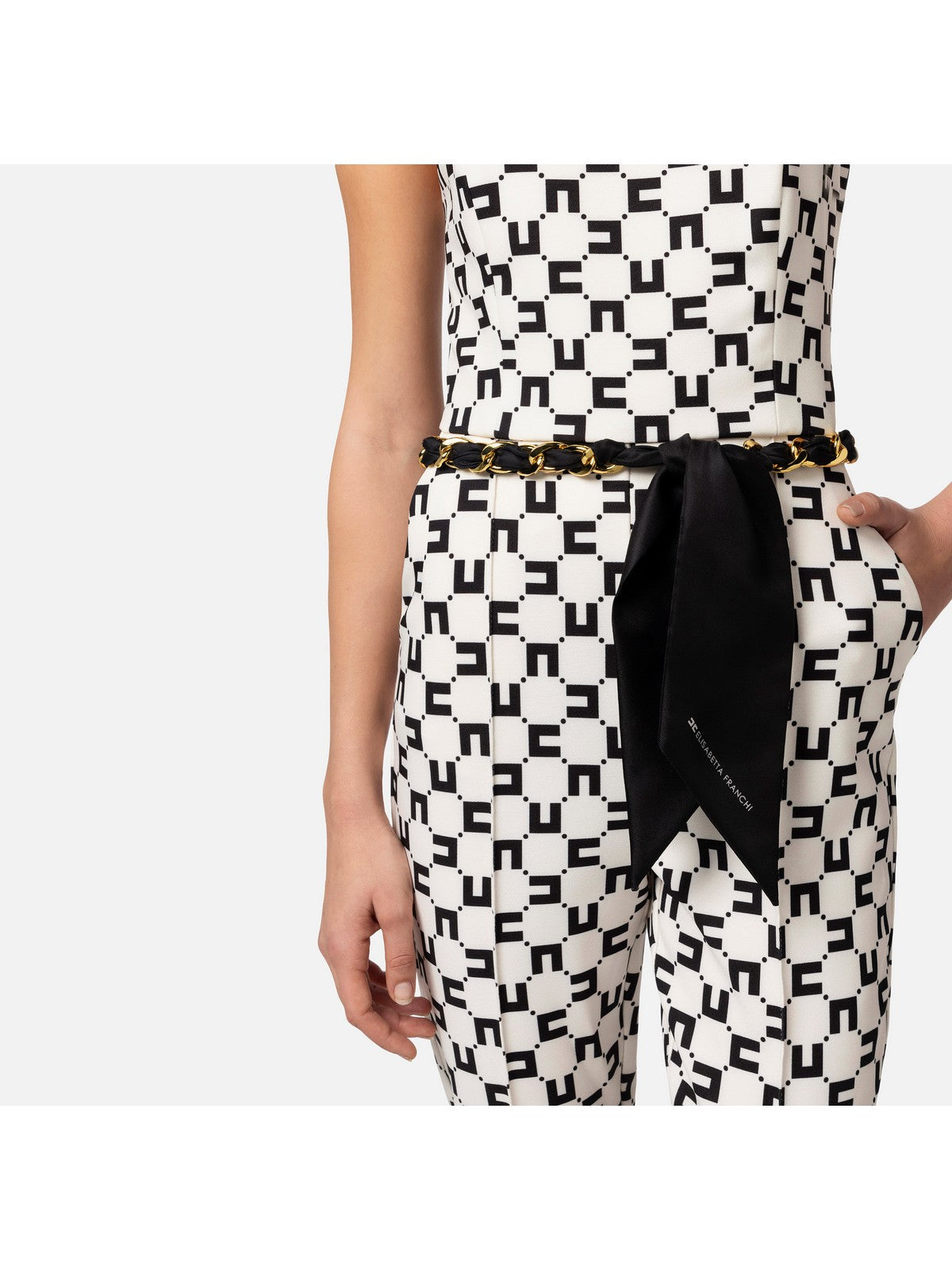 ELISABETTA FRANCHI TUS1041E2 E84 Elfenbein -Frauenanzug