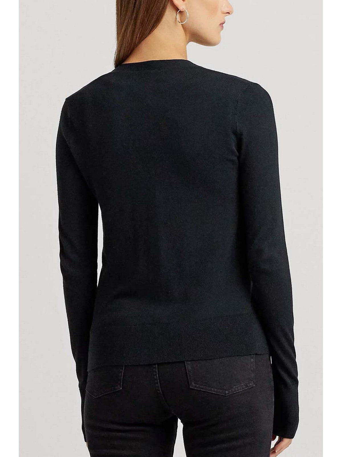 LAUREN RALPH LAUREN Cardigan Donna 200808207 001 Nero gioboutiqueweb