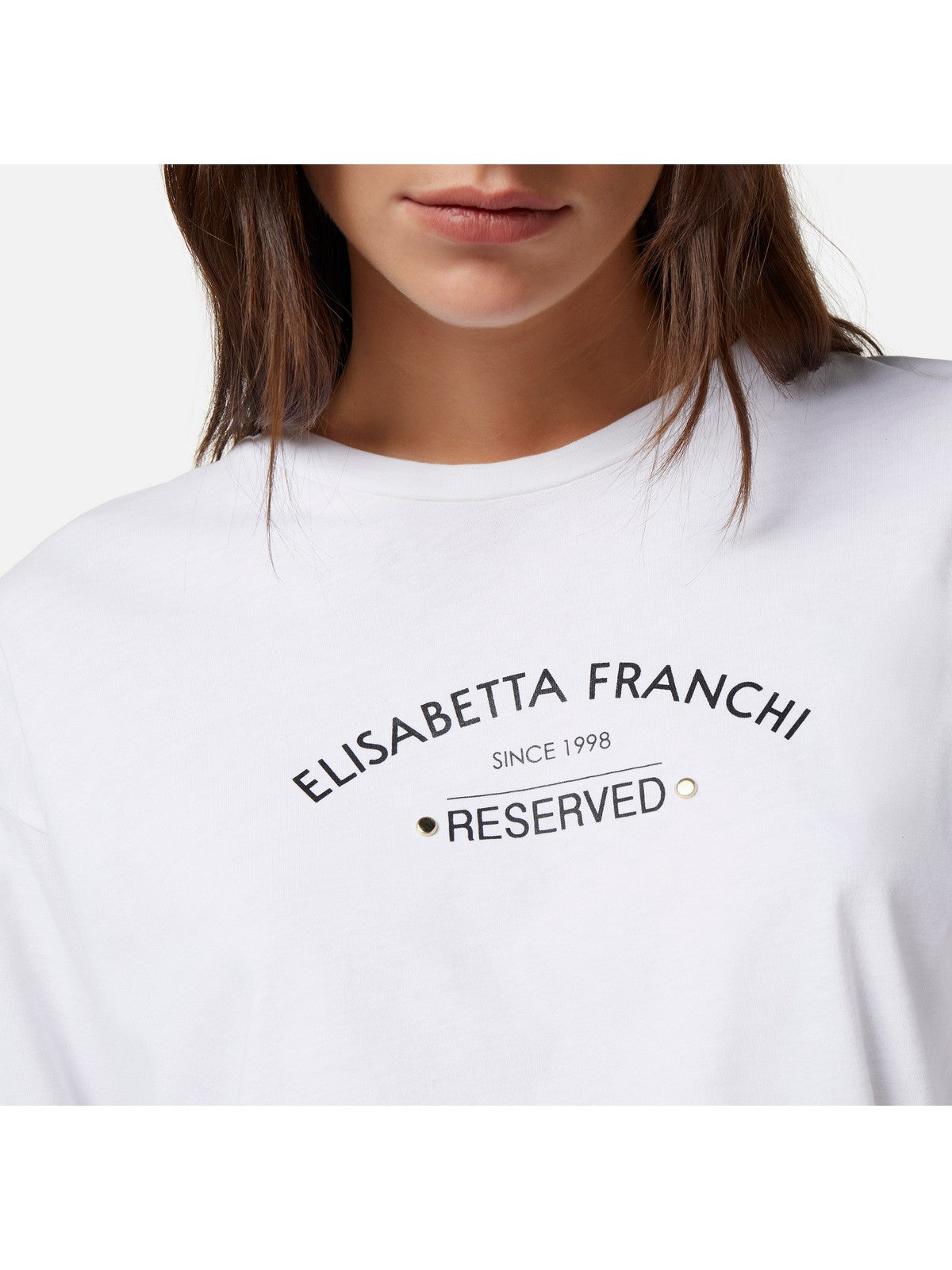 ELISABETTA FRANCHI T-shirt and pole Woman MA02341E2 270 White