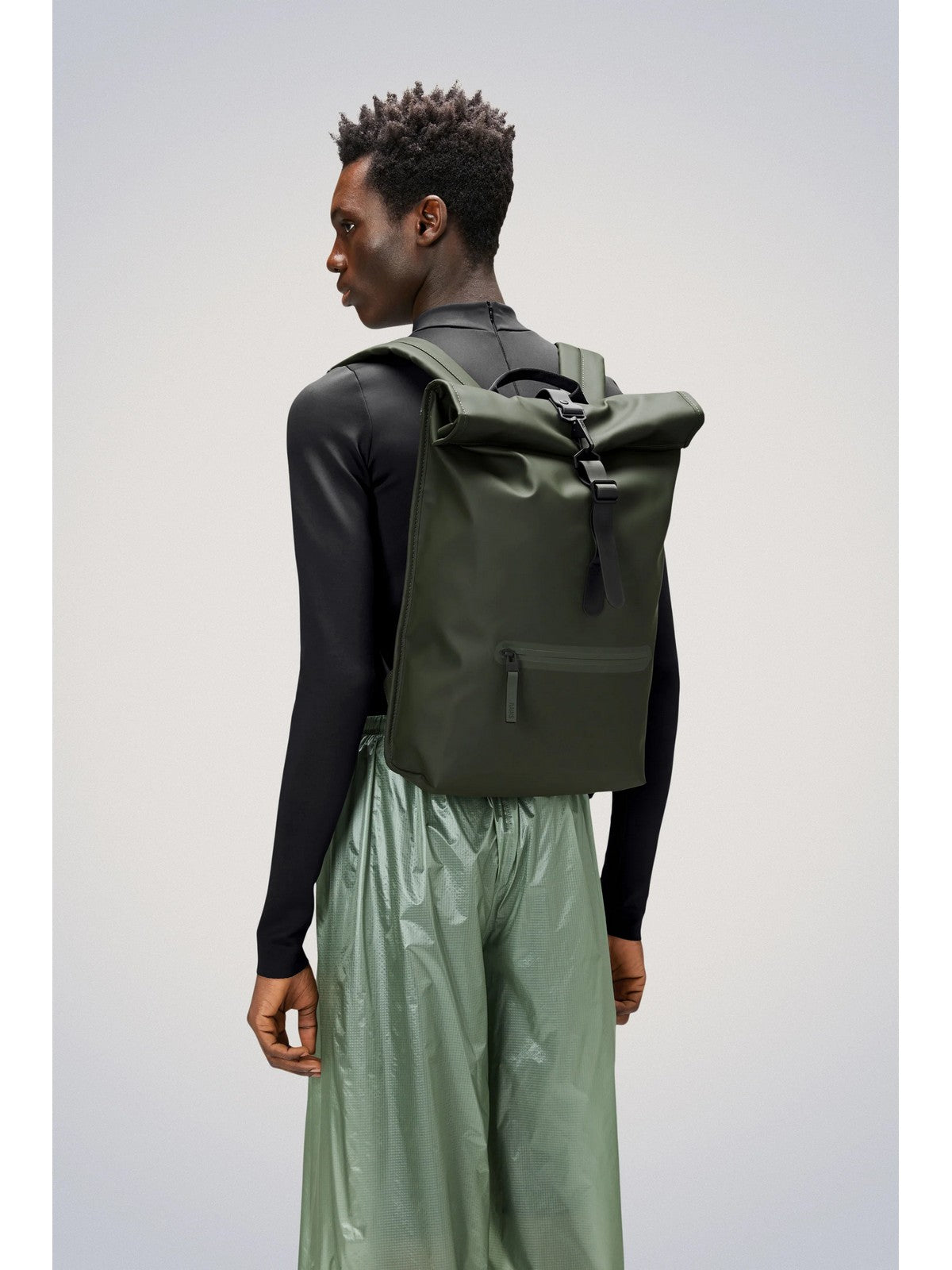 RAINS Zaino Unisex adulto Rolltop Rucksack W3 13320 03 Green Verde