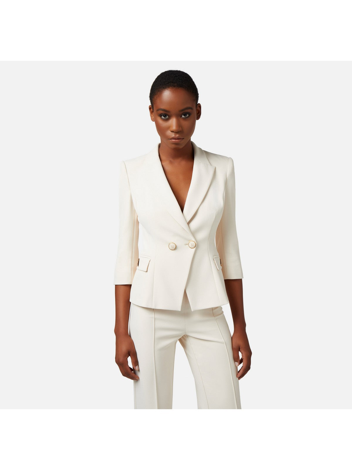 ELISABETTA FRANCHI Giacca Donna GIT6141E2 193 Avorio gioboutiqueweb