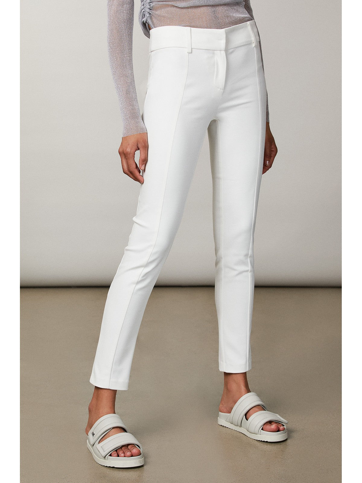 PATRIZIA PEPE Pantalone Donna CPA368 AQ39 W146 Bianco gioboutiqueweb