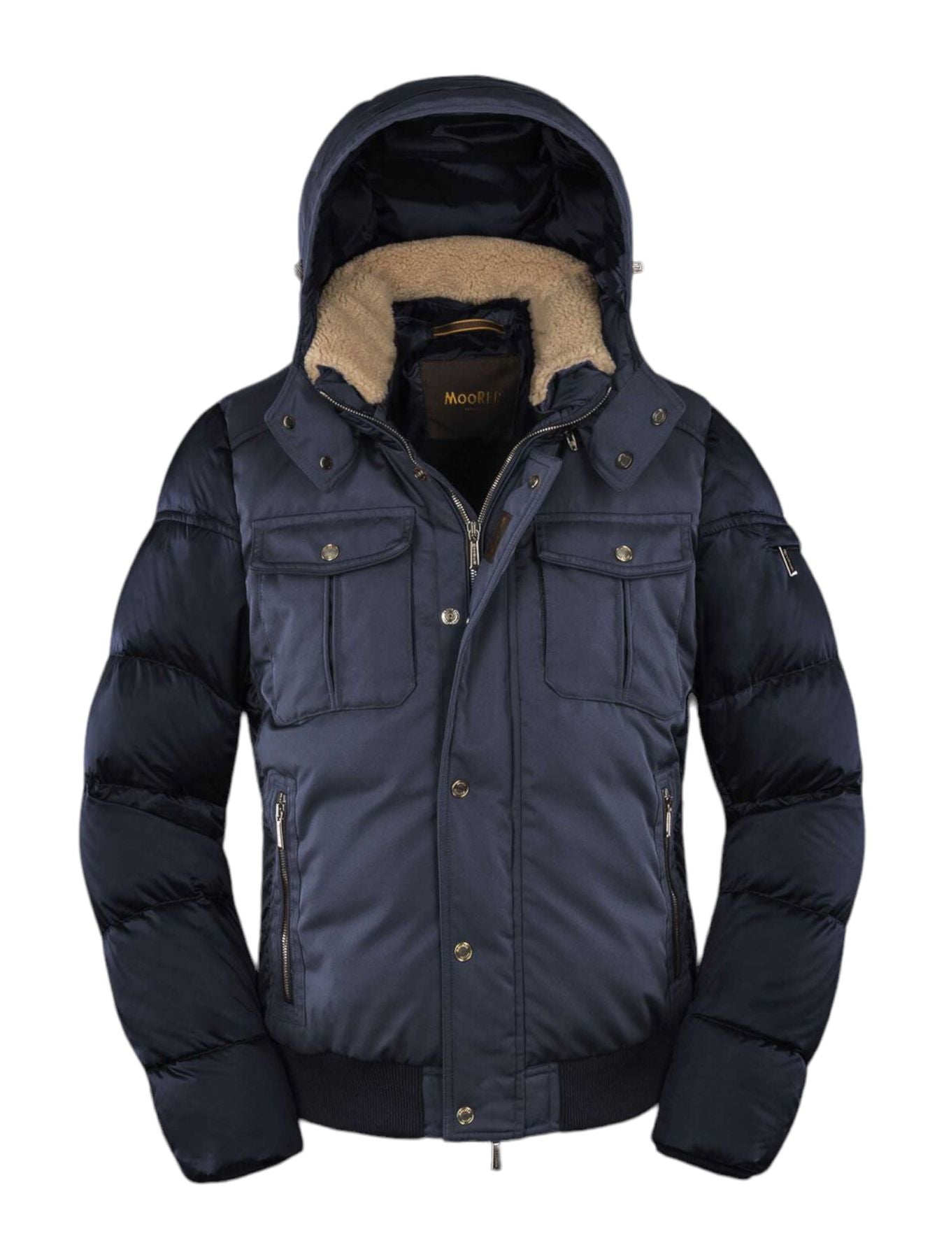 Piumino Uomo Piumini Moorer Opinioni MONDOR-104S In BLU: Giacche