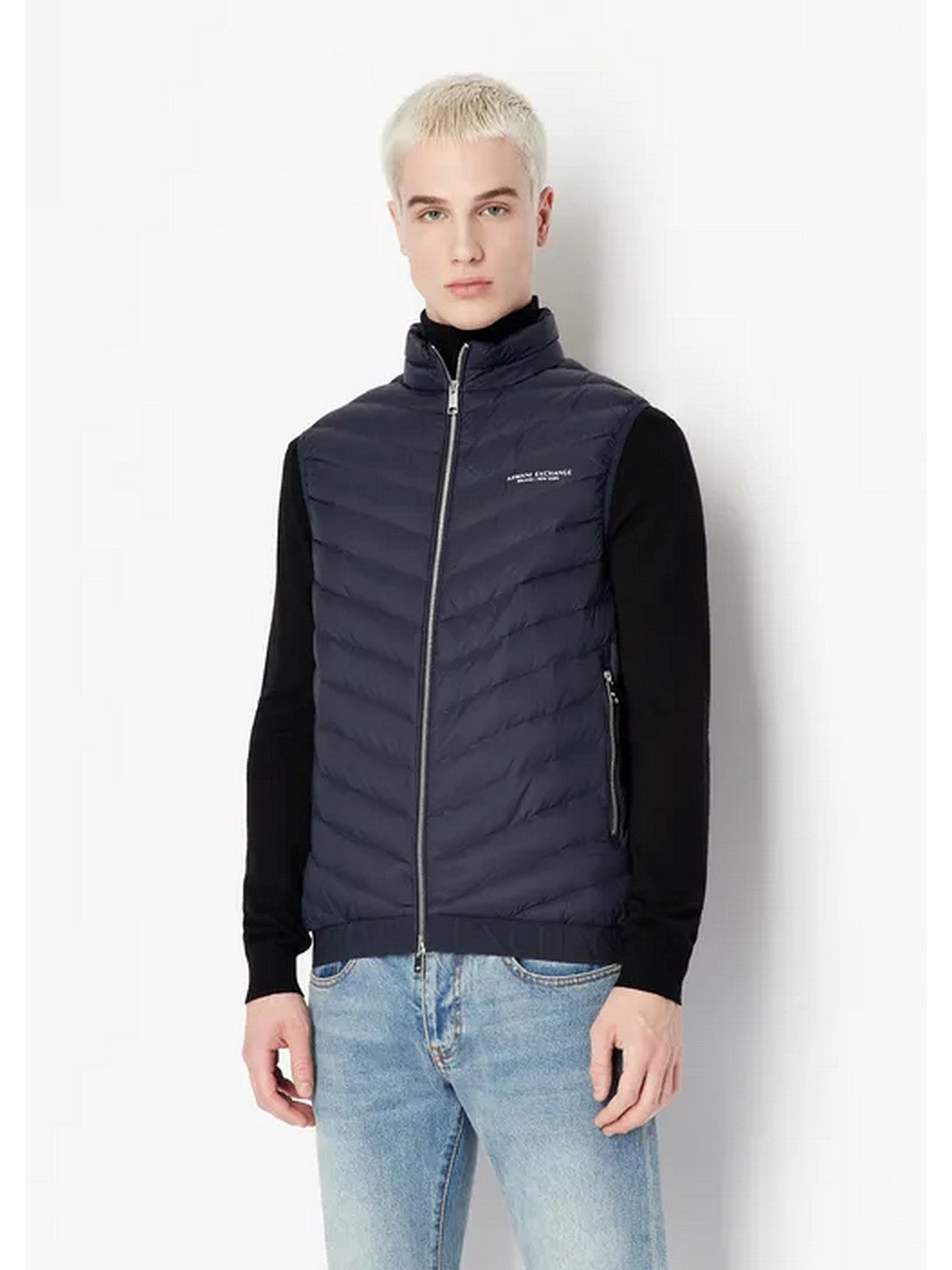 Armani Exchange Gilet Men 8nzq52 Znw3z 5578 Blue