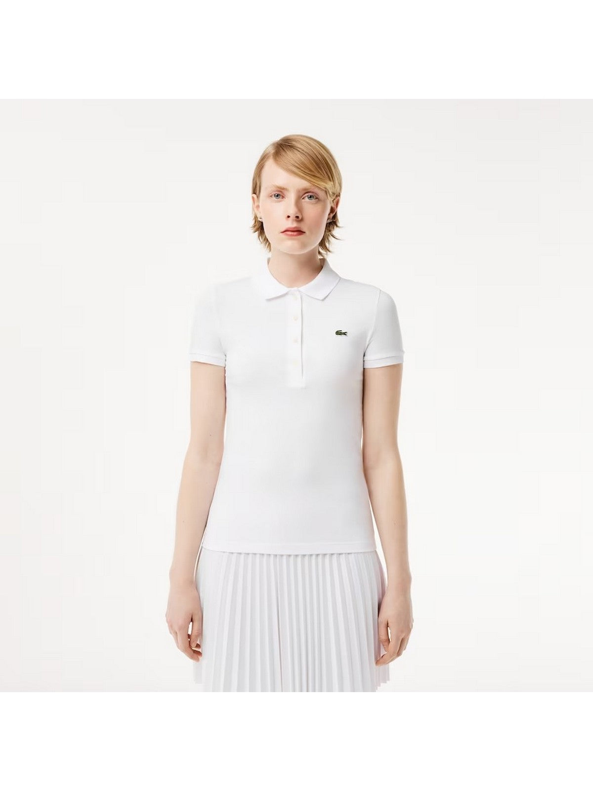 Lacoste T-shirt and pole Woman DF3443 001 White